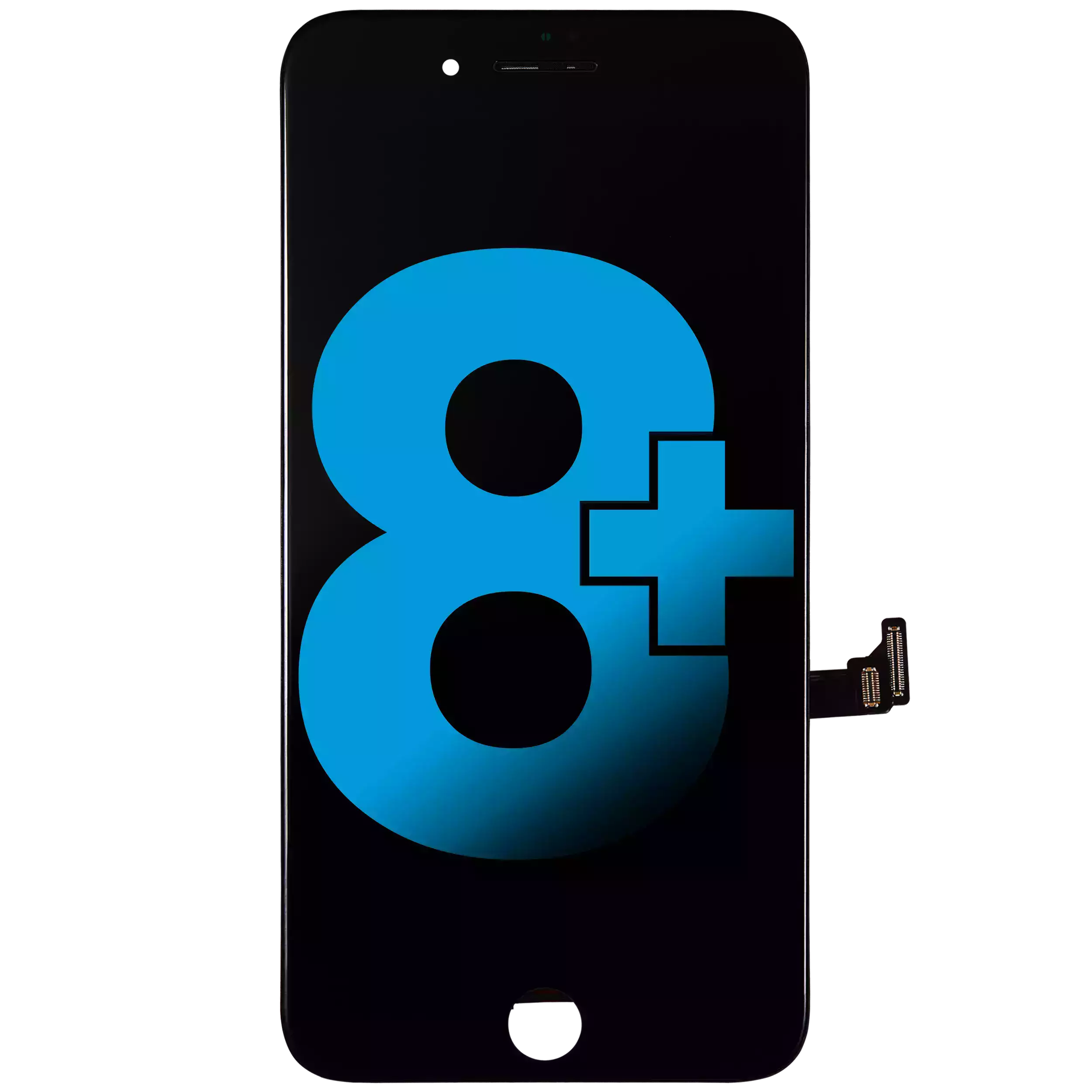 LCD Assembly With Steel Plate For iPhone 8 Plus (Aftermarket) (Black)