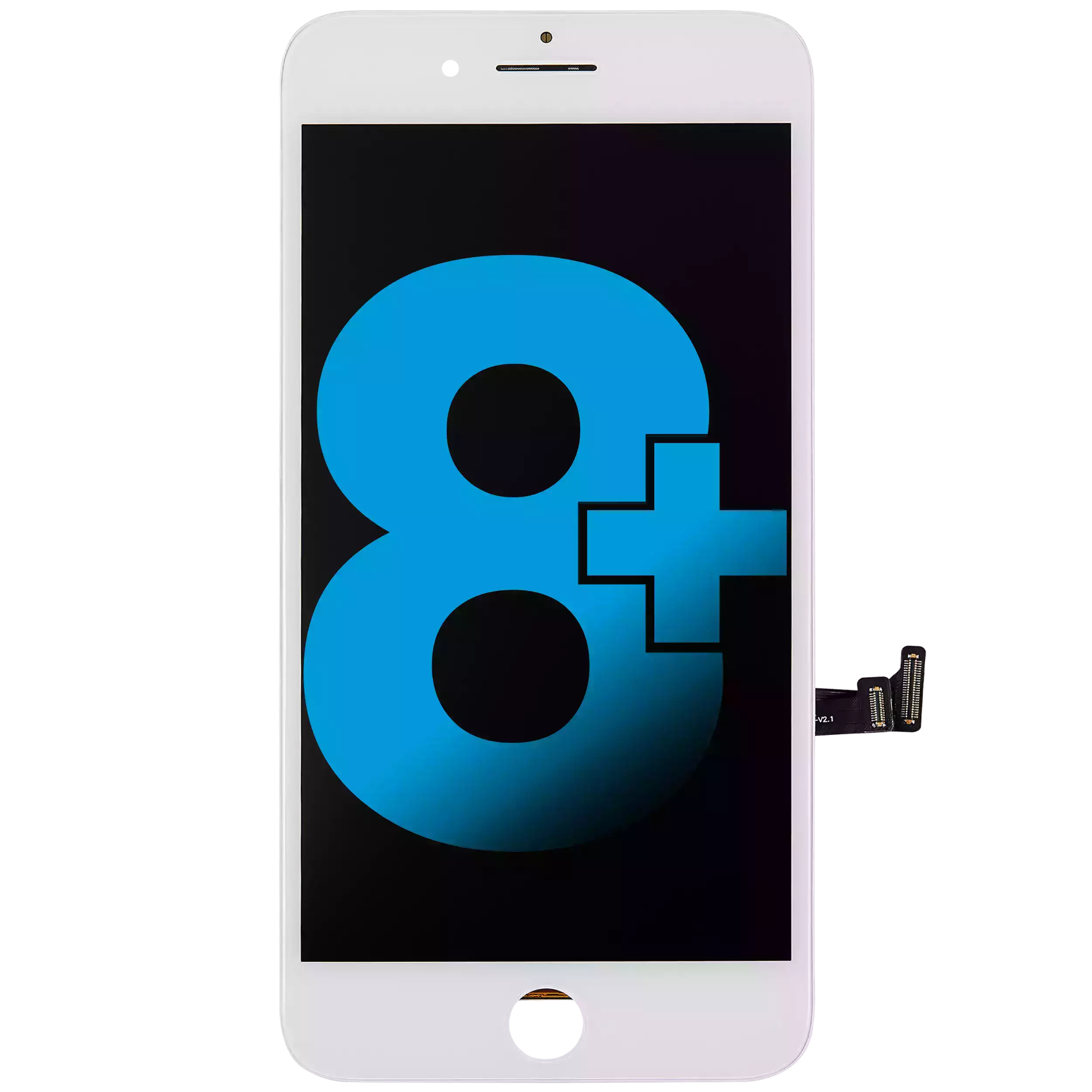 LCD Assembly With Steel Plate For iPhone 8 Plus (Aftermarket) (White)