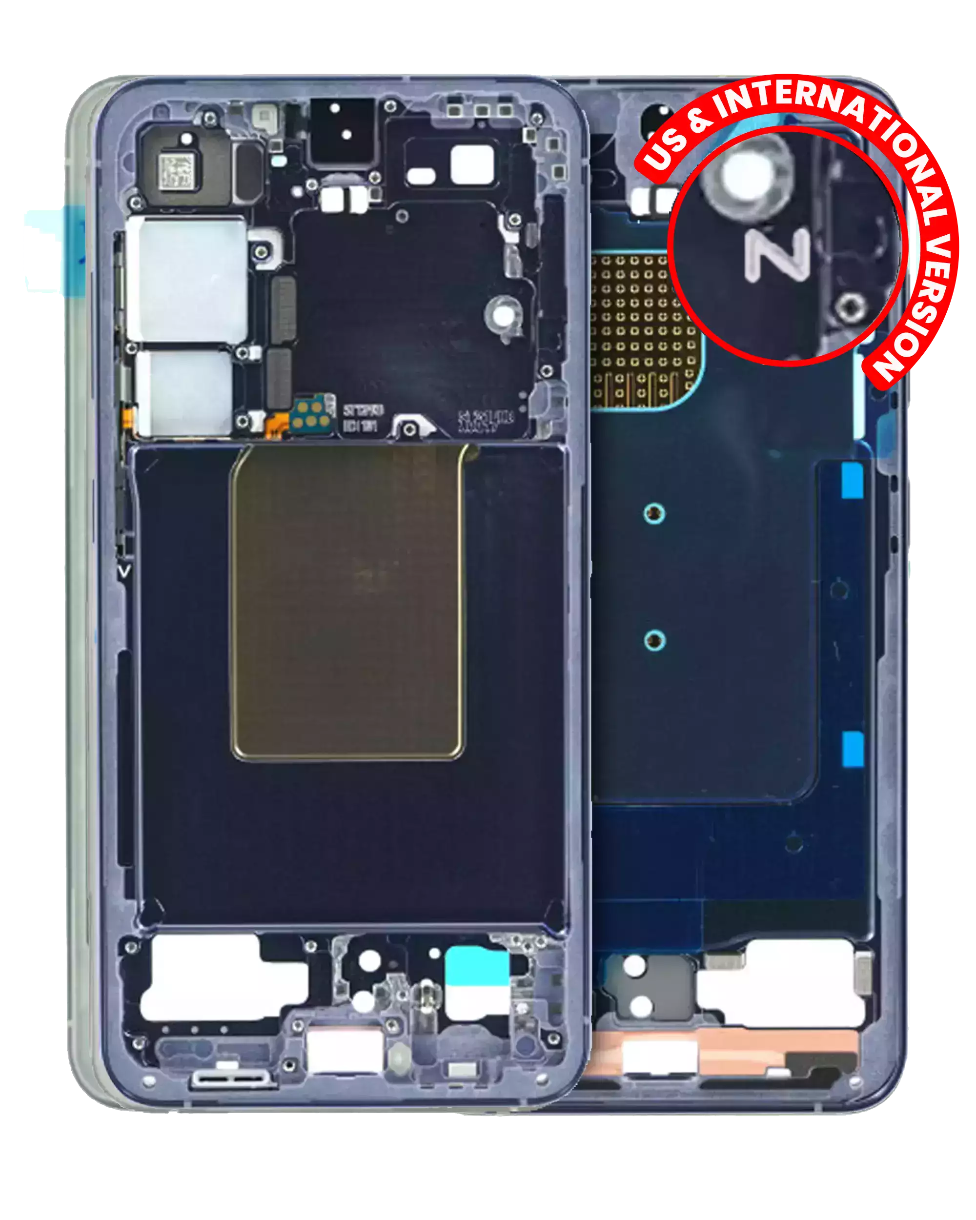 Mid-Frame Housing For Samsung Galaxy S24 5G (US & International Version) (Cobalt Violet)