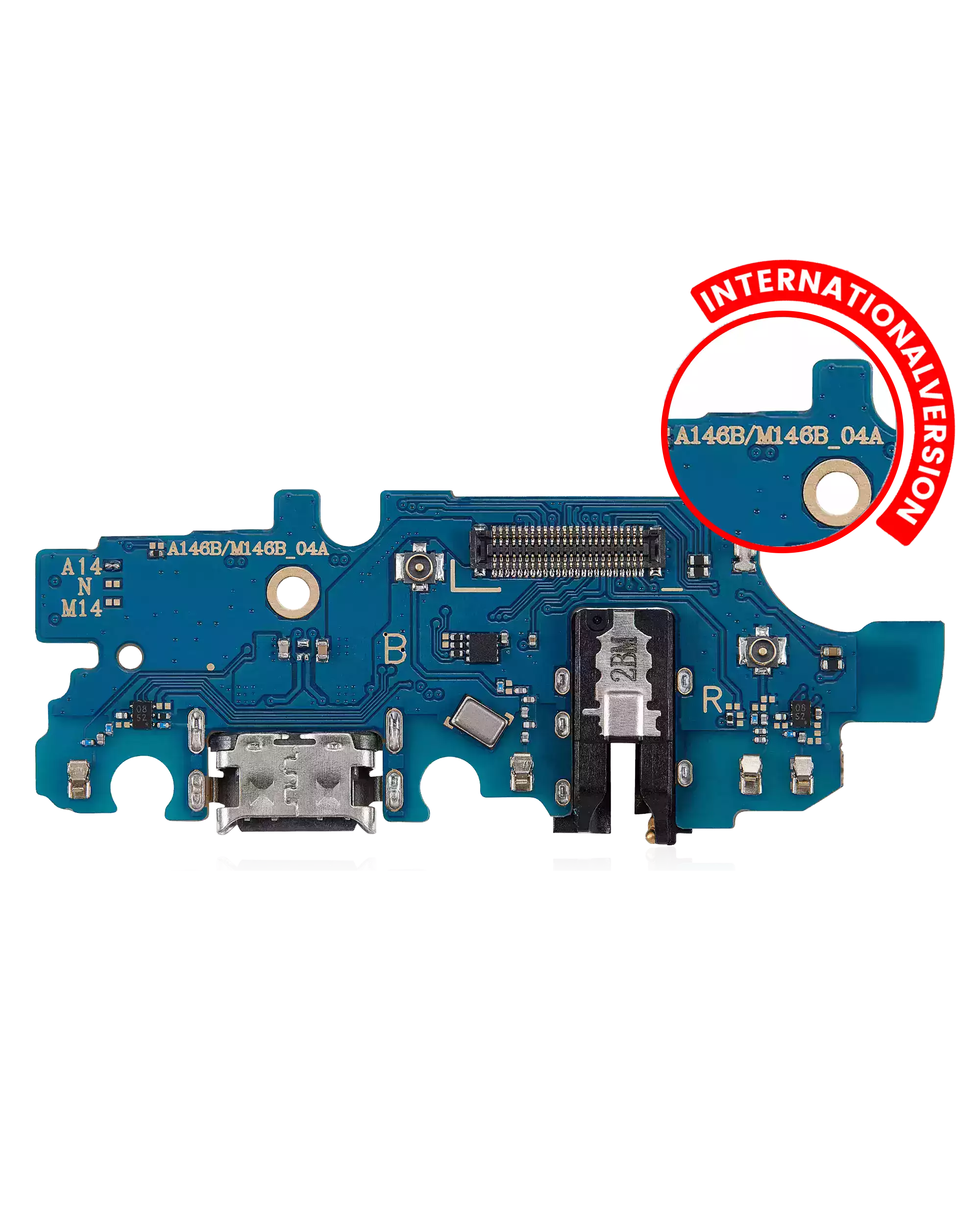 Charging Port Board With Headphone Jack For Samsung Galaxy A14 5G (A146B / 2023) (International Version) (Aftermarket Plus)