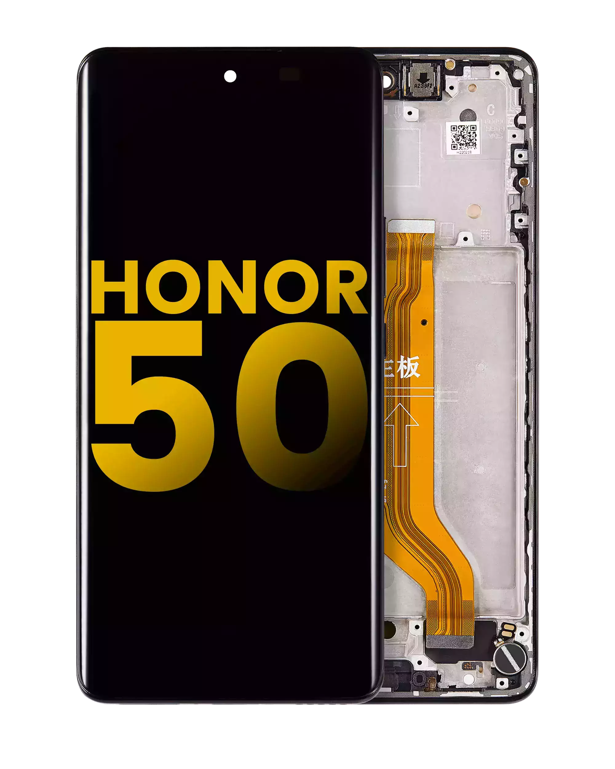 OLED Assembly With Frame For Honor 50 (Refurbished) (Midnight Black)