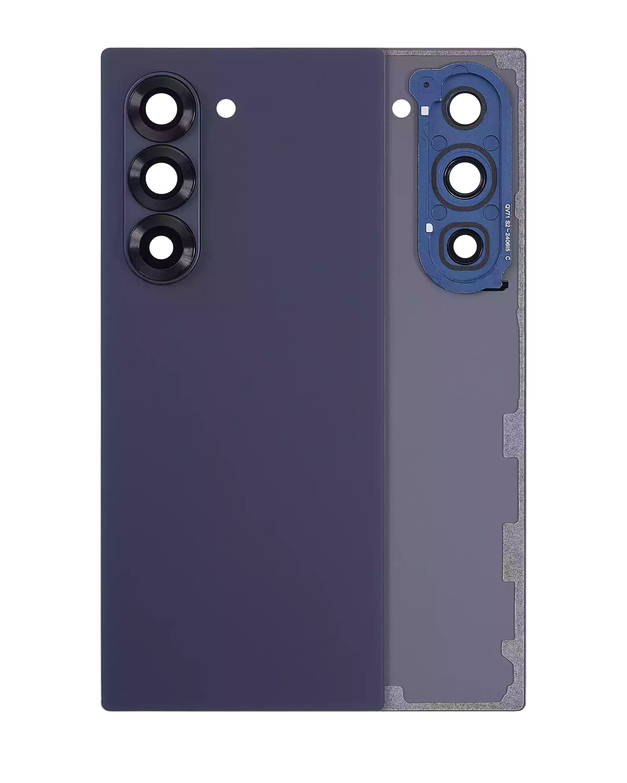 Back Cover Glass With Camera Lens For Samsung Galaxy Z Fold 6 5G (Aftermarket Plus) (Navy)