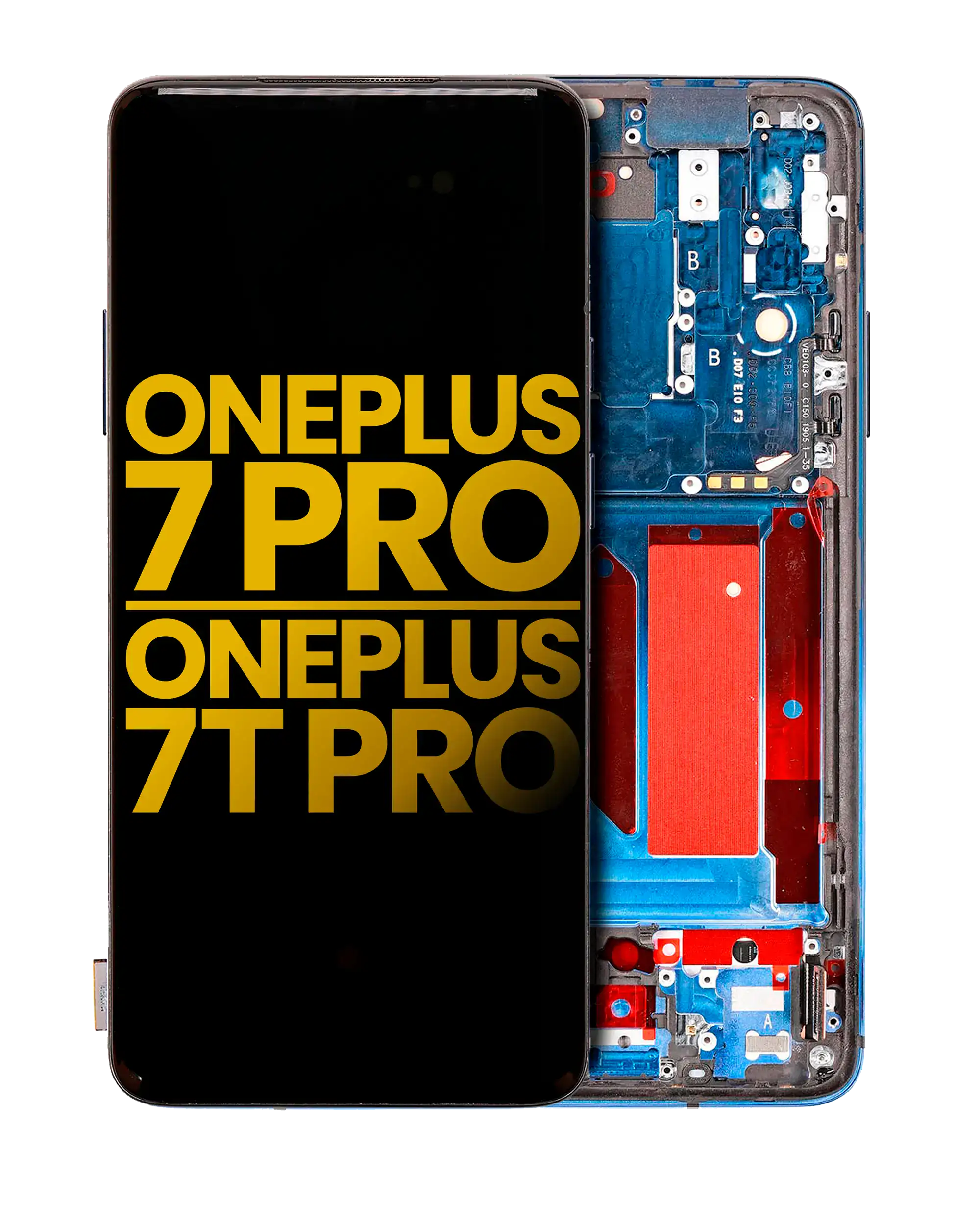 OLED Assembly With Frame For OnePlus 7 Pro / 7T Pro (Refurbished) (Nebula Blue)