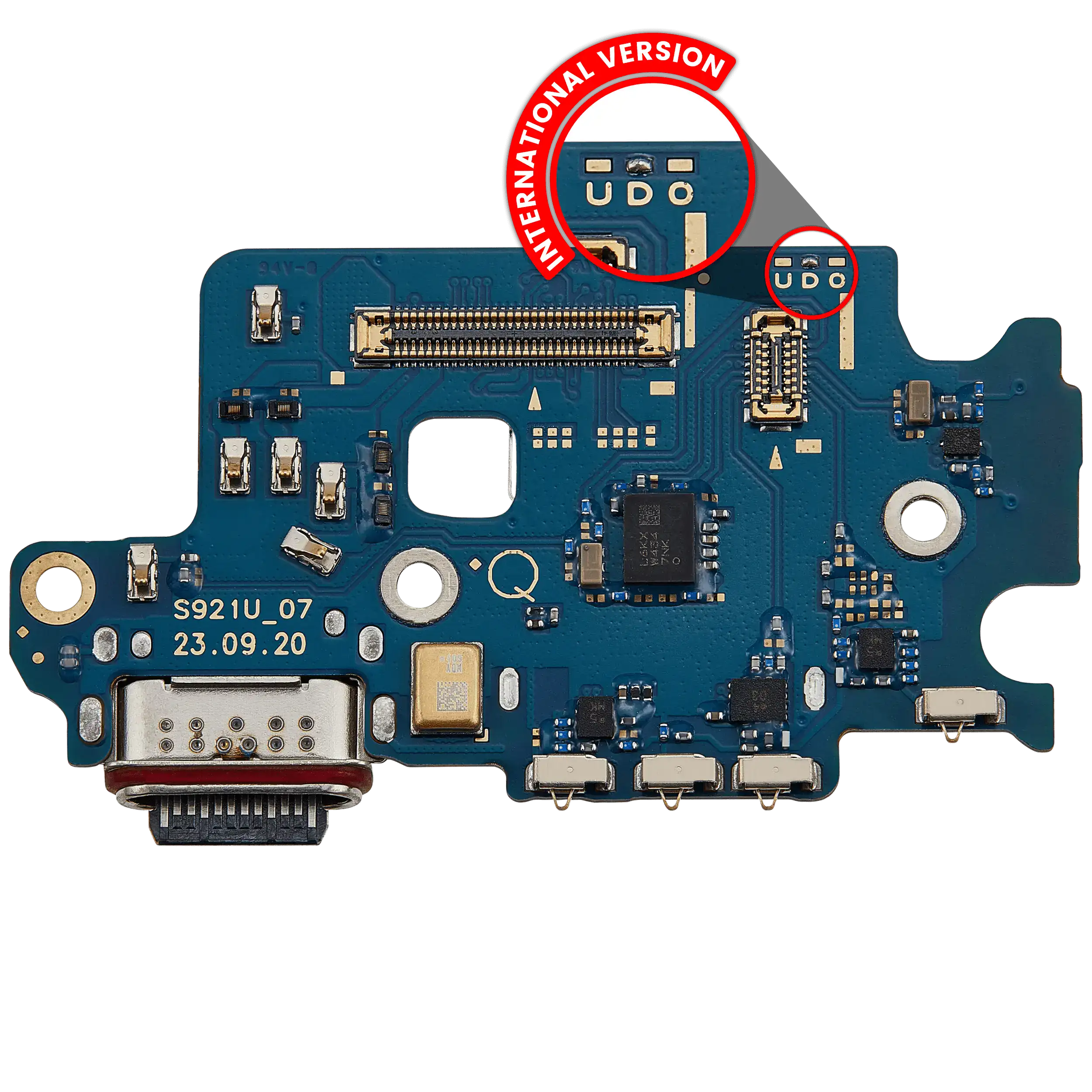 Charging Port Board With Sim Card Reader For Samsung Galaxy S24 5G (S921D) (International Version) (Premium)