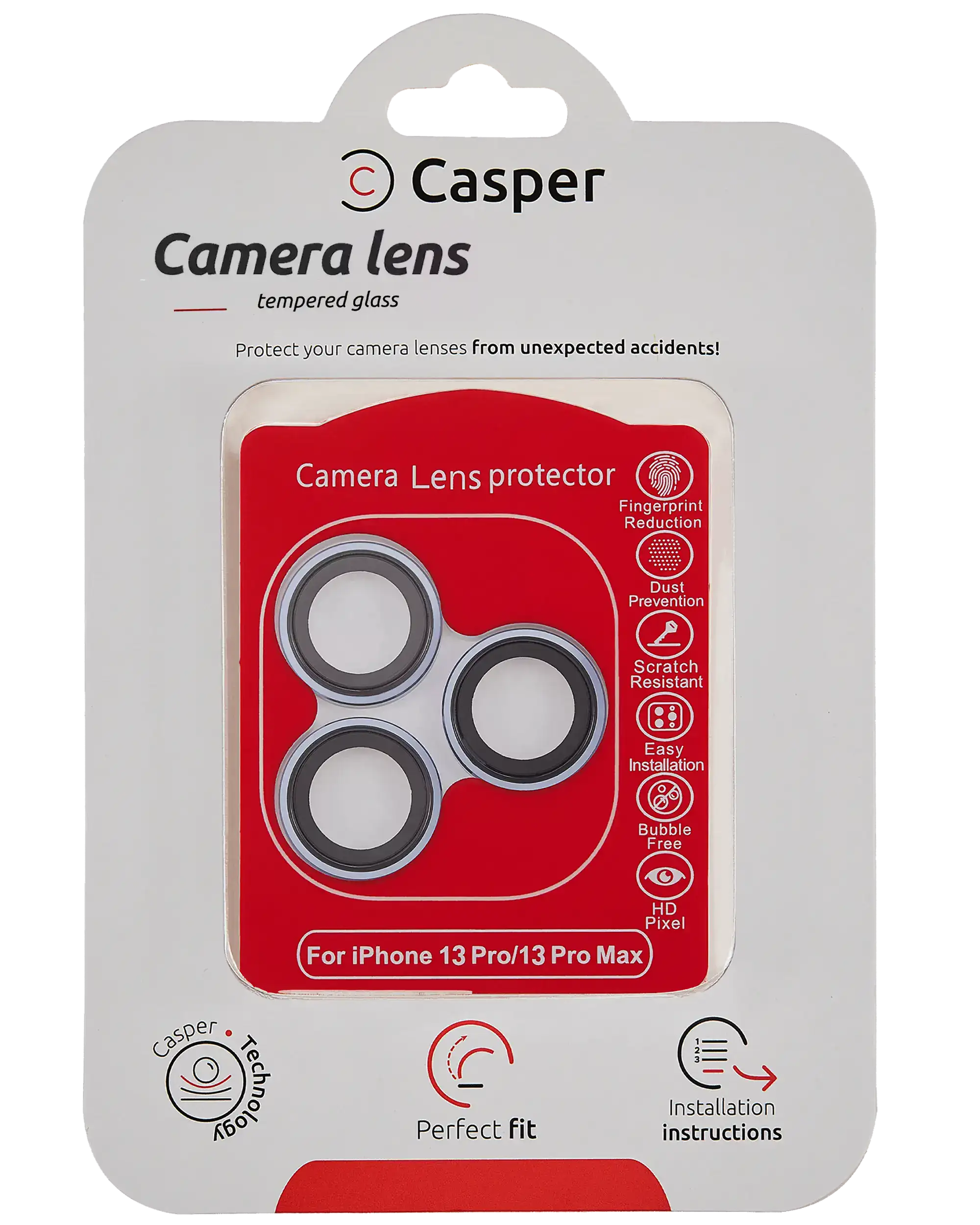 Casper Camera Lens Protector For iPhone 13 Pro / 13 Pro Max (Blue) (Clear)