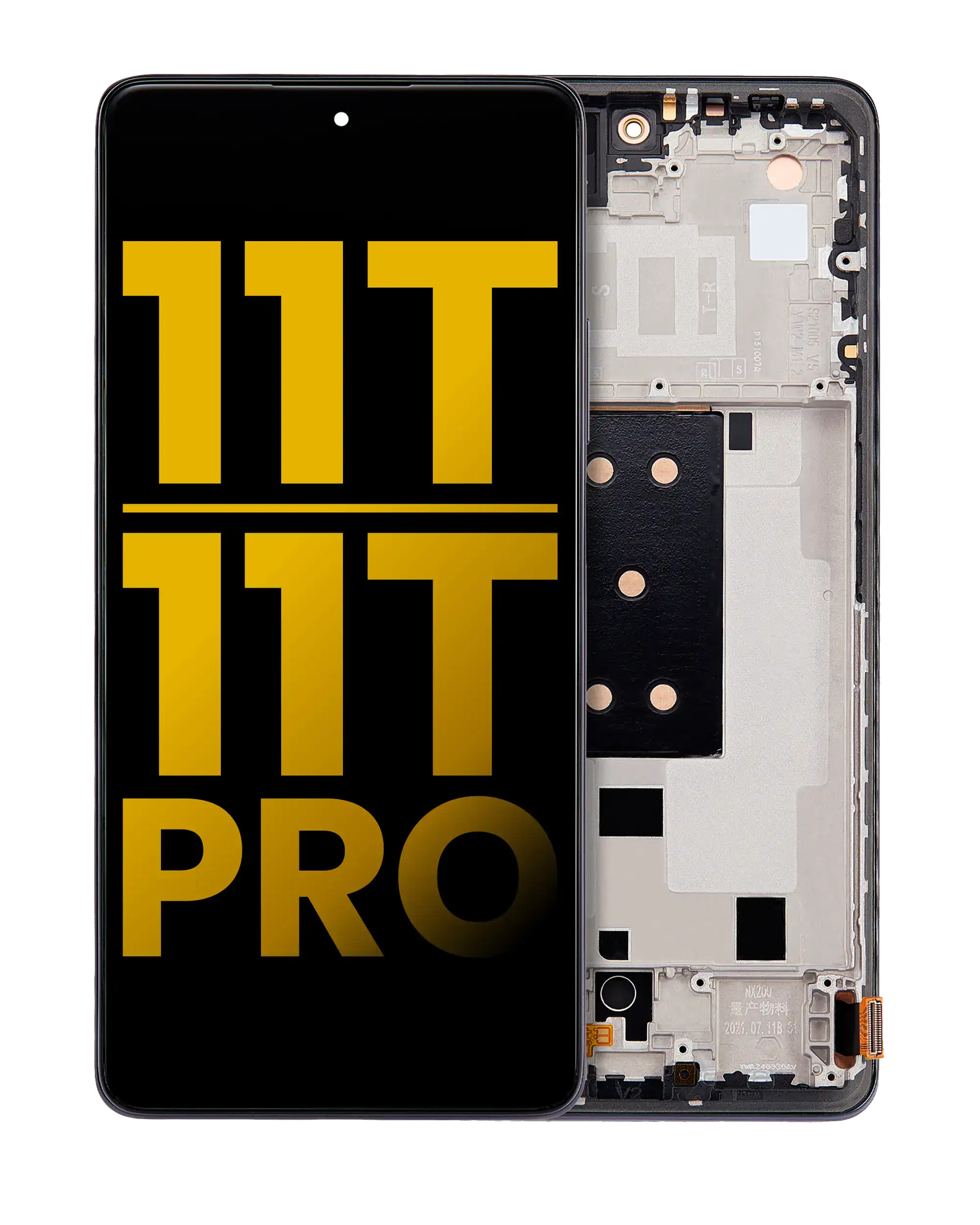 OLED Assembly With Frame For Xiaomi 11T / 11T Pro (Refurbished) (Meteorite Gray)