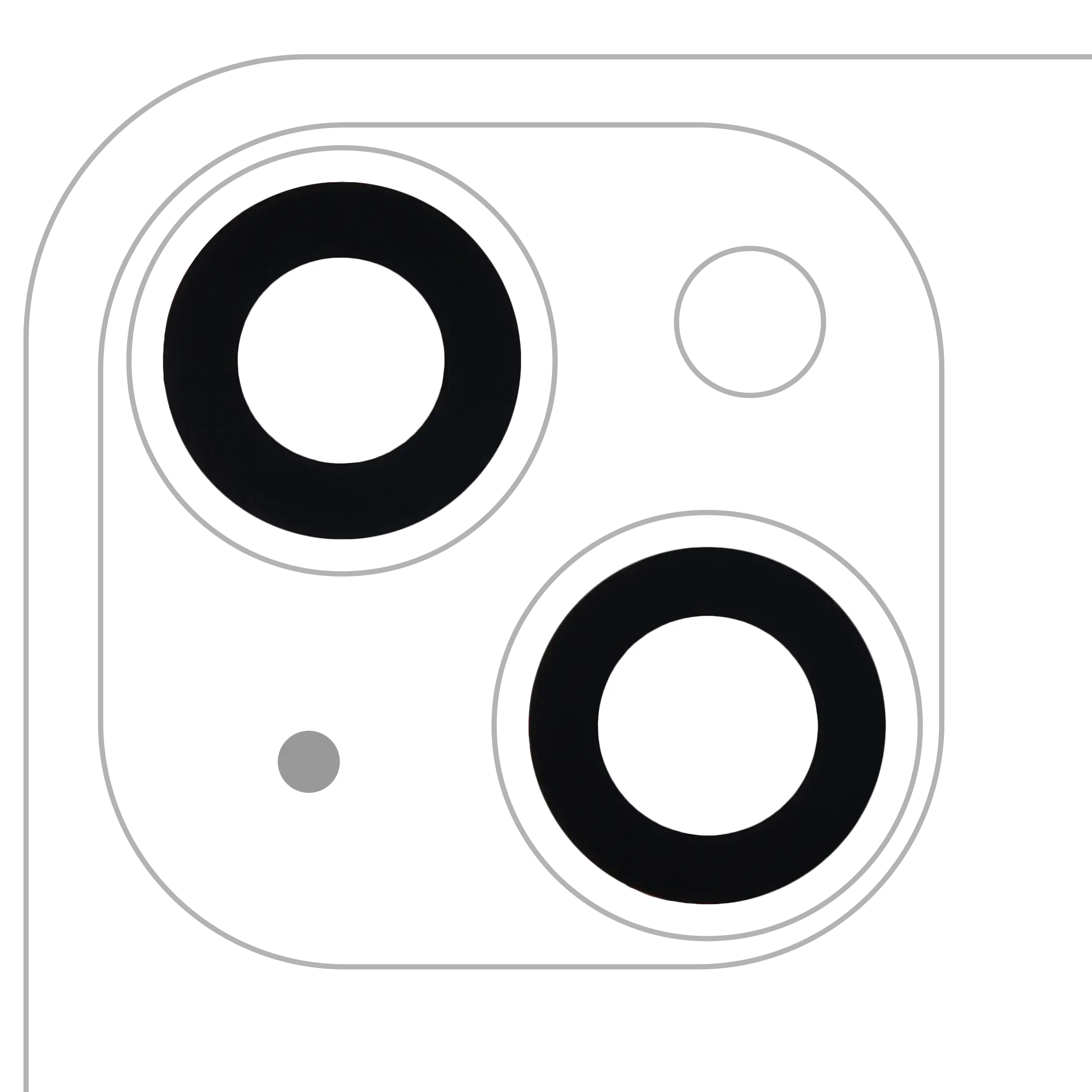 Back Camera Lens (Glass Only) With Adhesive For iPhone 14 / 14 Plus / 15 / 15 Plus (2 Piece Set) (Aftermarket Plus) (10 Pack)