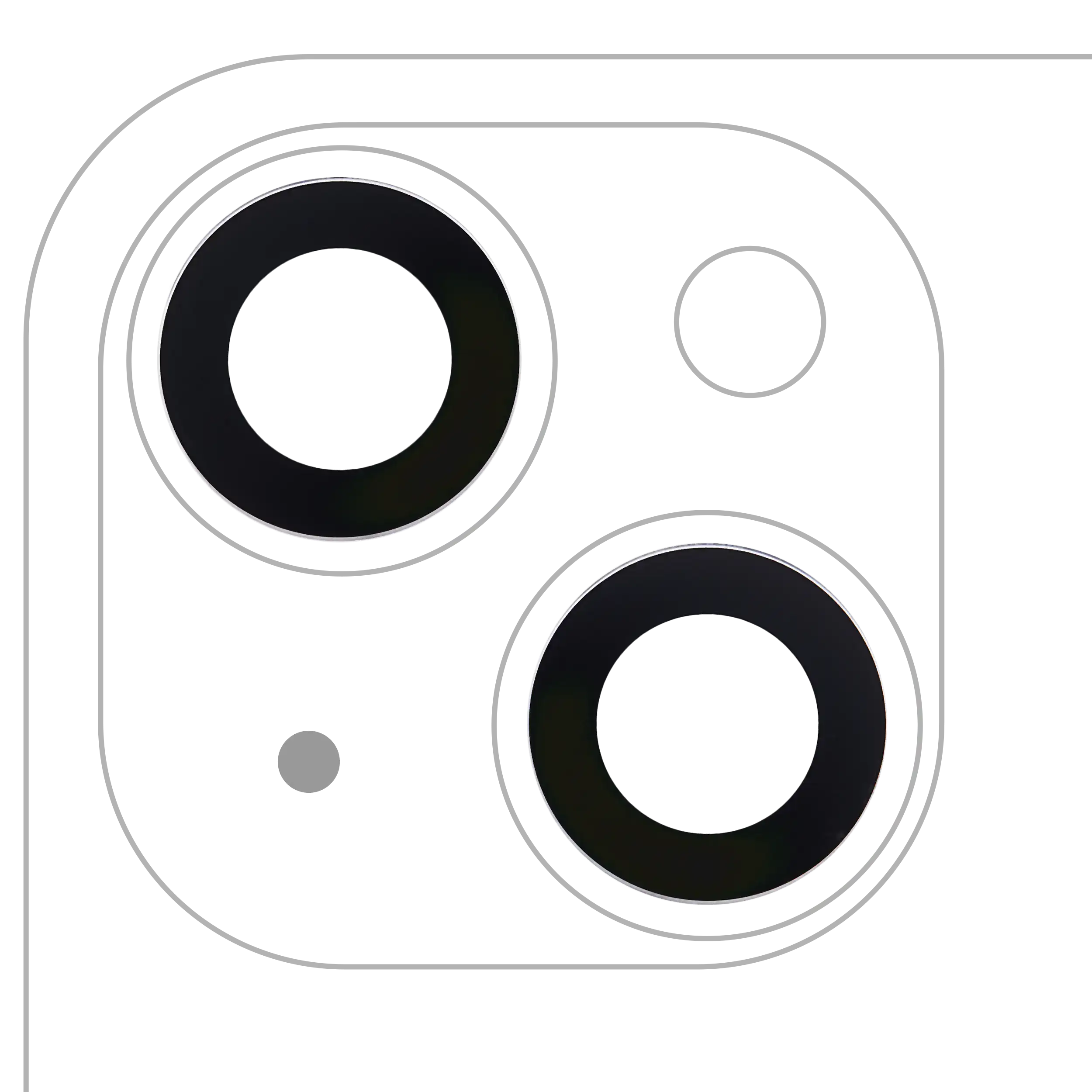 Back Camera Lens (Glass Only) With Adhesive For iPhone 14 / 14 Plus / 15 / 15 Plus (2 Piece Set) (Premium) (Real Sapphire)