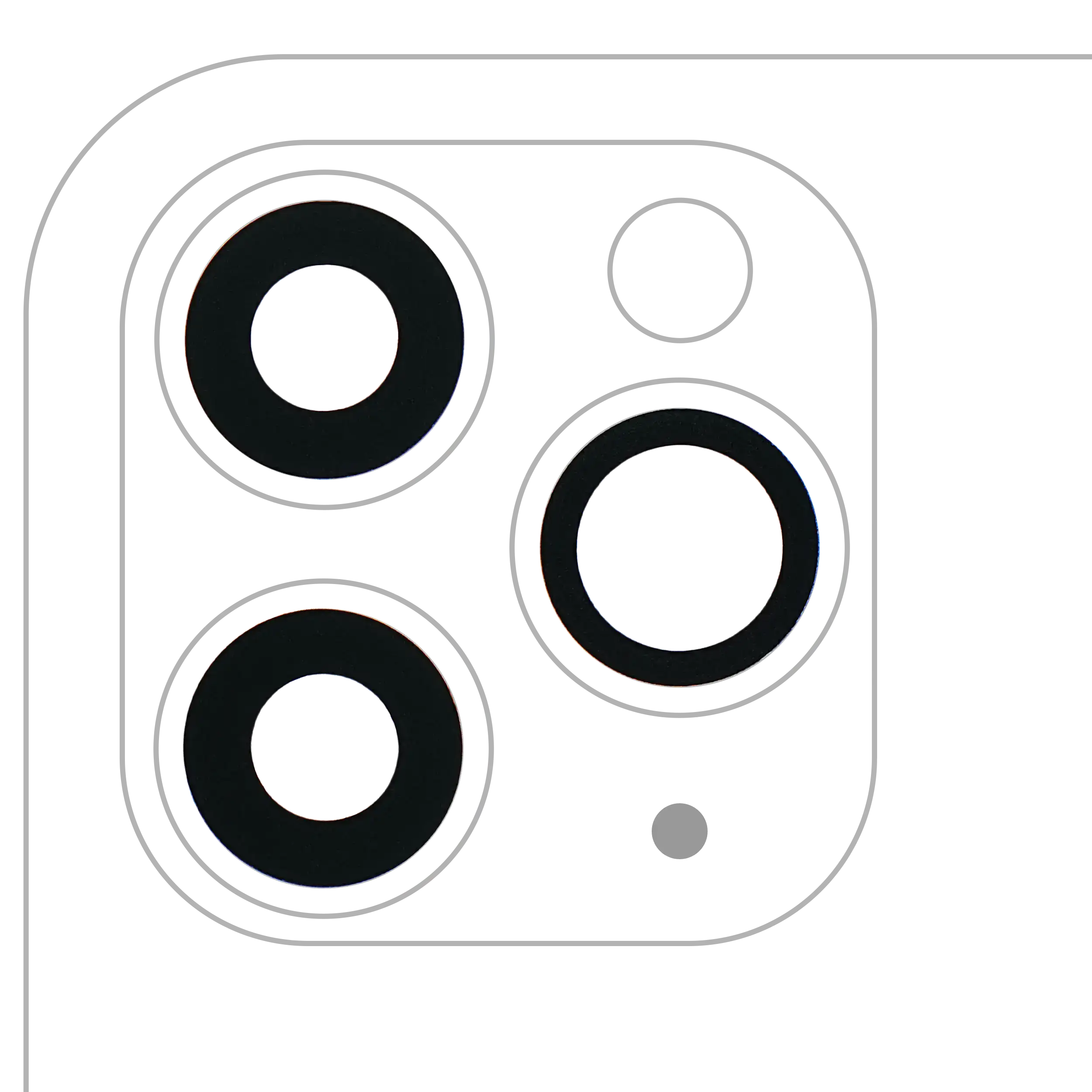 Back Camera Lens (Glass Only) With Adhesive For iPhone 11 Pro / Pro Max (3 Piece Set) (10 Pack) (Real Sapphire / Premium)