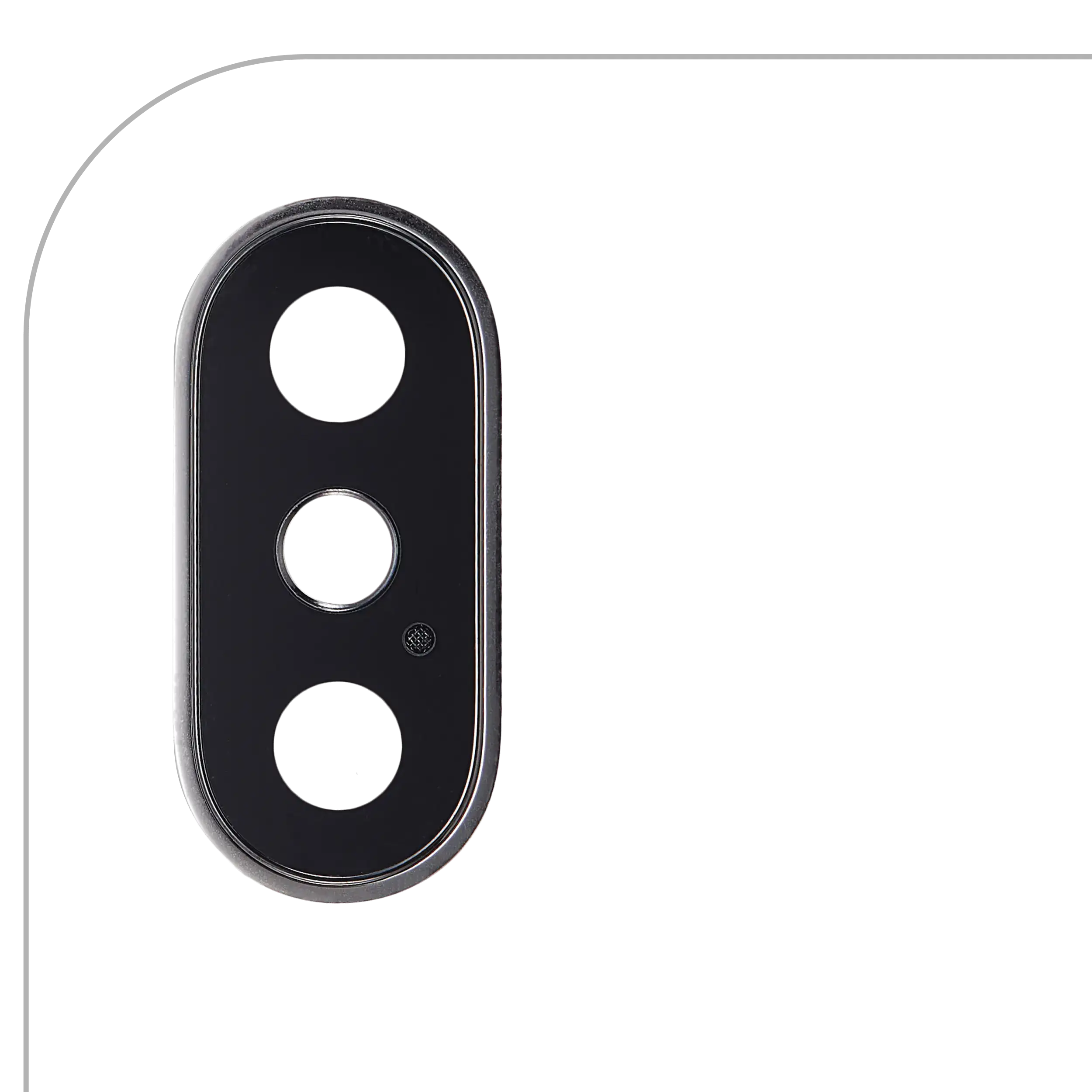 Back Camera Lens With Bracket & Bezel For iPhone X (Silver) (Real Sapphire l Premium)