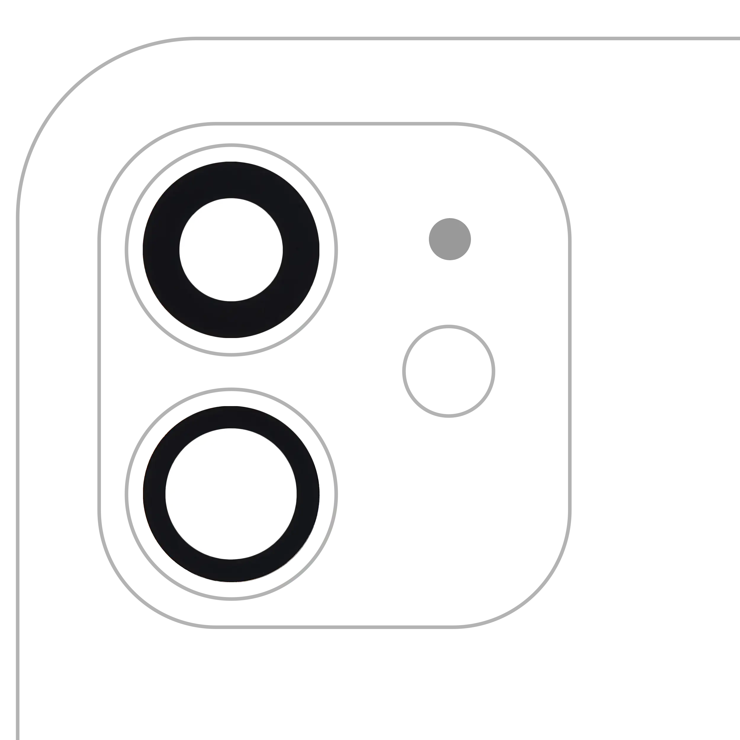 Back Camera Lens (Glass Only) With Adhesive For iPhone 12 / 12 Mini (2 Piece Set) (Premium) (Real Sapphire)