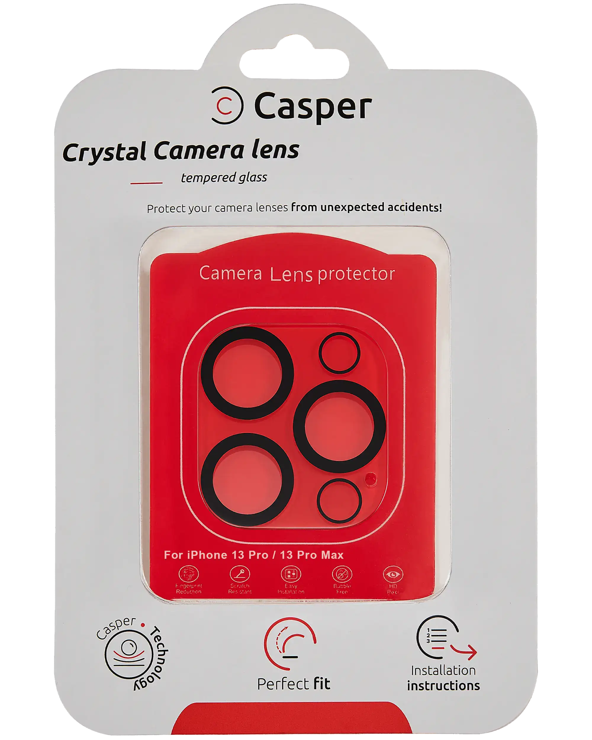 Casper Camera Lens Protector For iPhone 13 Pro / 13 Pro Max (Crystal Full Cover)