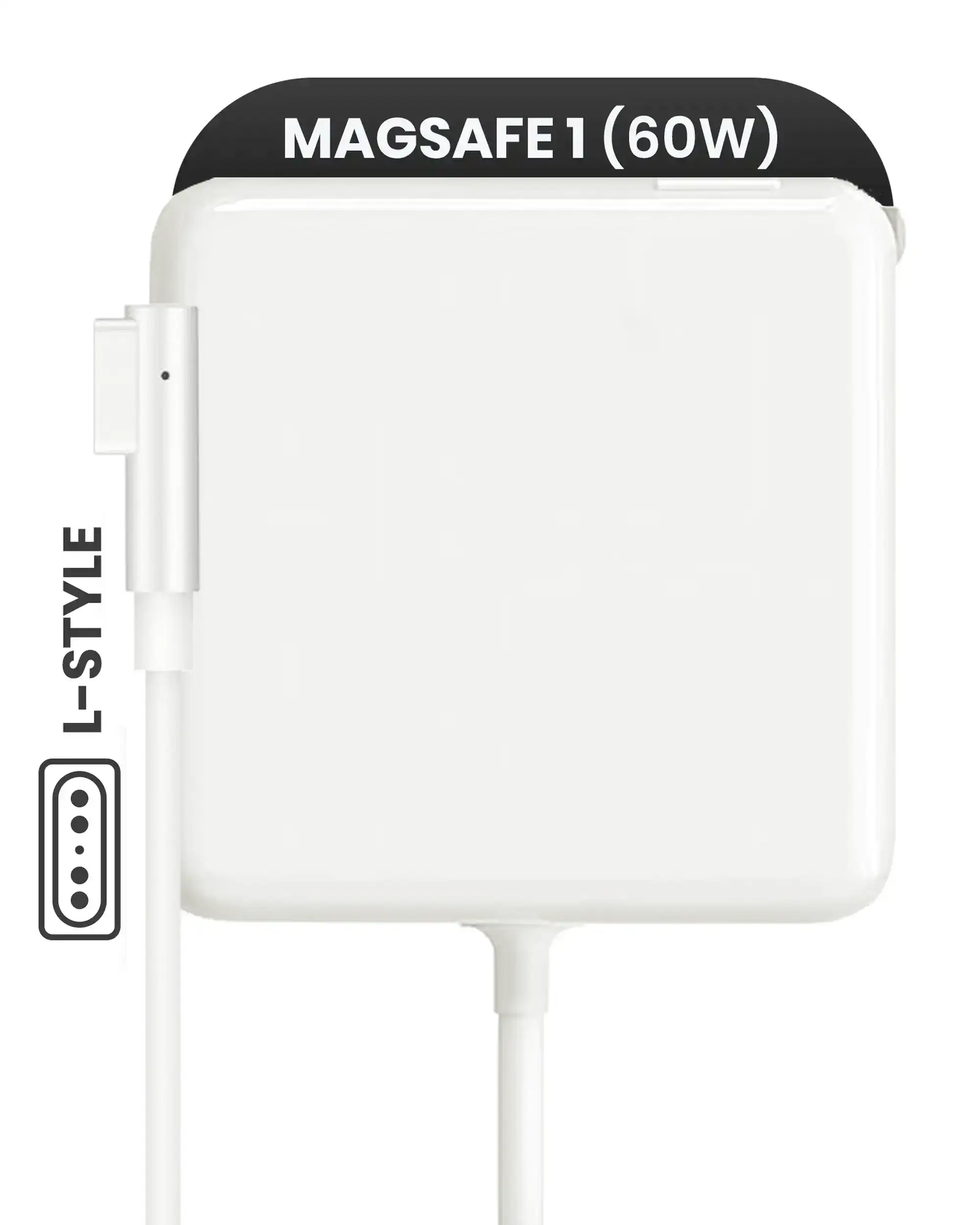 60W MagSafe 1 Power Adapter With Cable (L-Style) For MacBook (OEM Grade A) (Bulk Packaging)