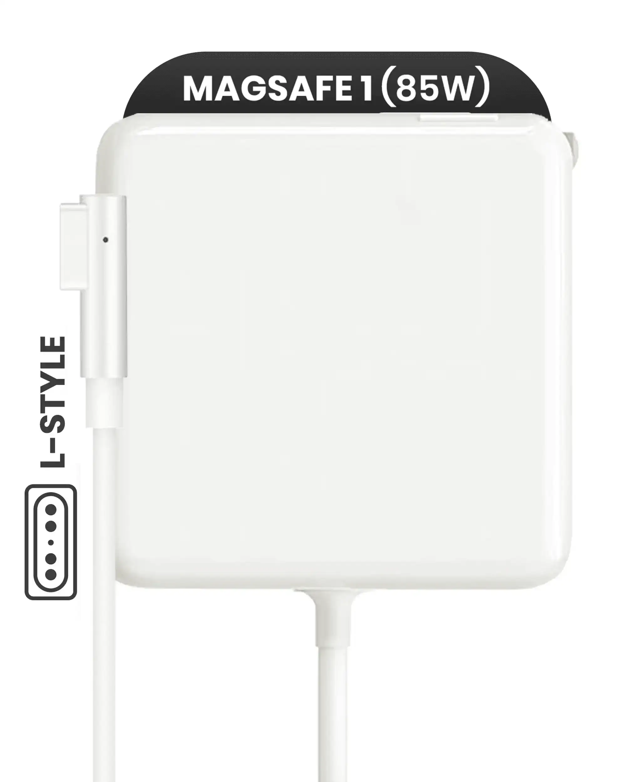 85W MagSafe 1 Power Adapter With Cable (L-Style) For MacBook (OEM Grade A/B) (Bulk Packaging)