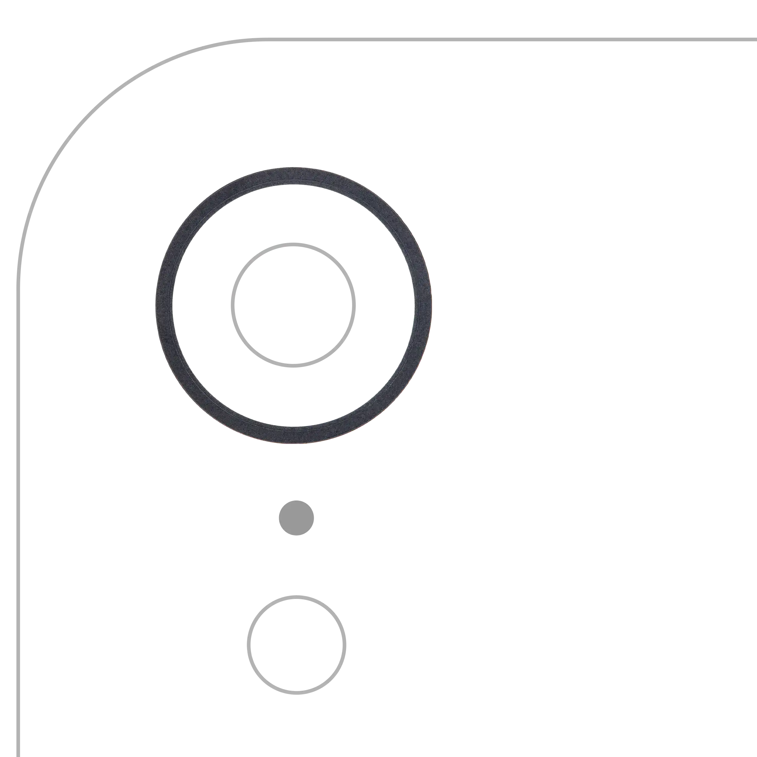 Back Camera Bezel Ring Only For iPhone XR (Black) (10 Pack)