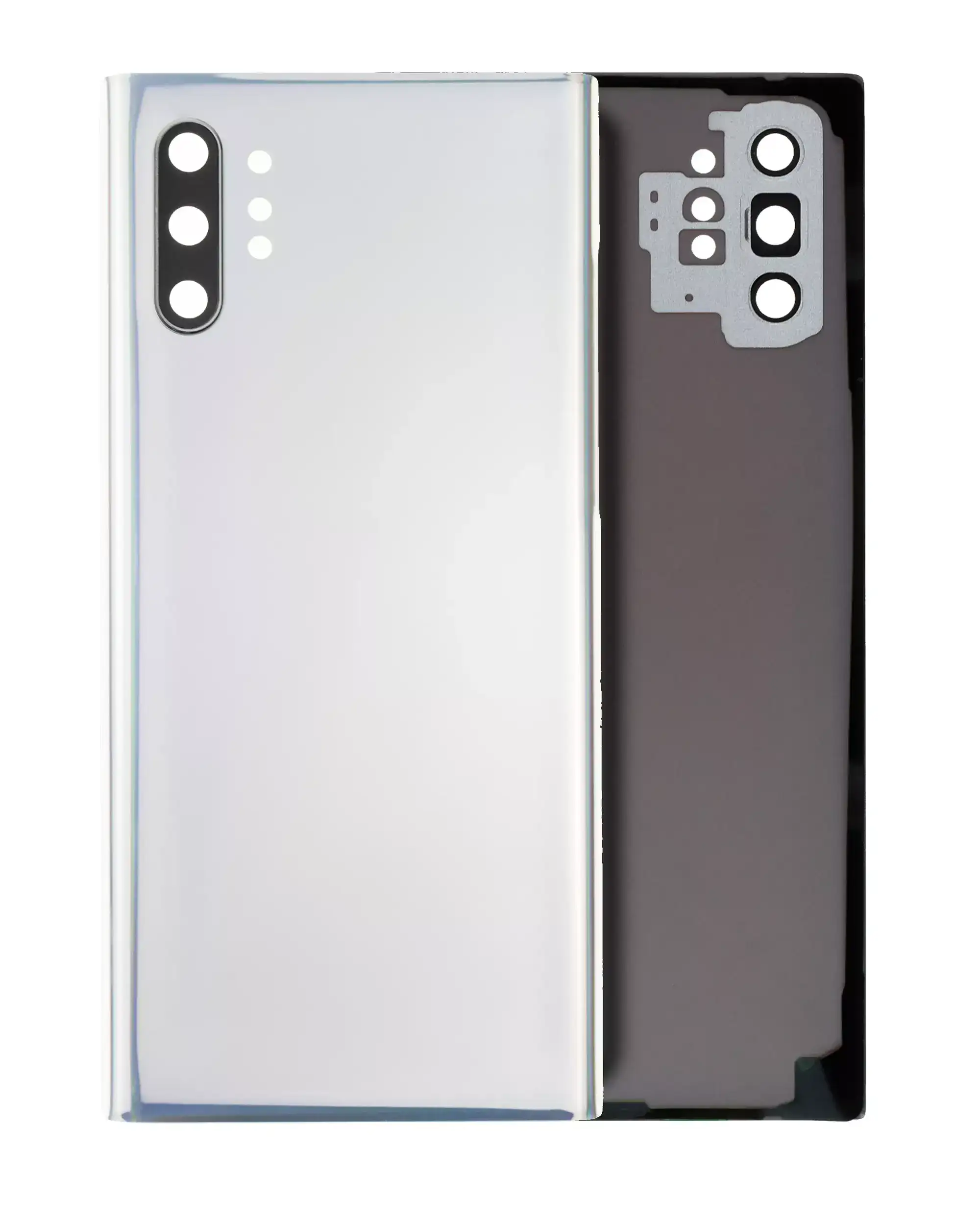 Back Cover Glass With Camera Lens For Samsung Galaxy Note 10 Plus / 5G (Service Pack) (Aura Glow / Silver)