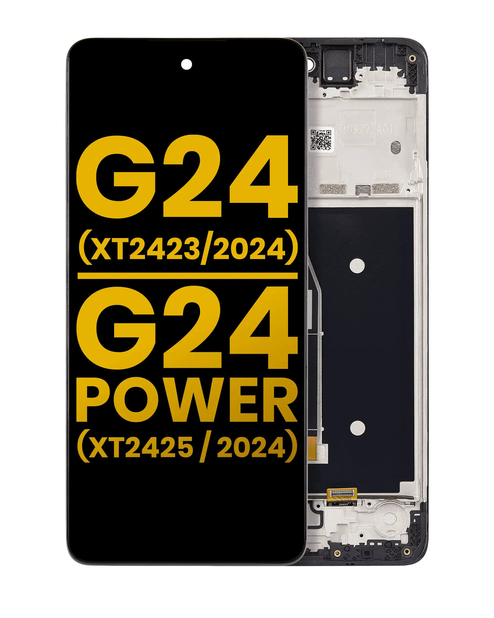 LCD Assembly With Frame For Motorola Moto G24 (XT2423 / 2024) / G24 Power (XT2425-1 / 2024)  (Refurbished) (All Colors)