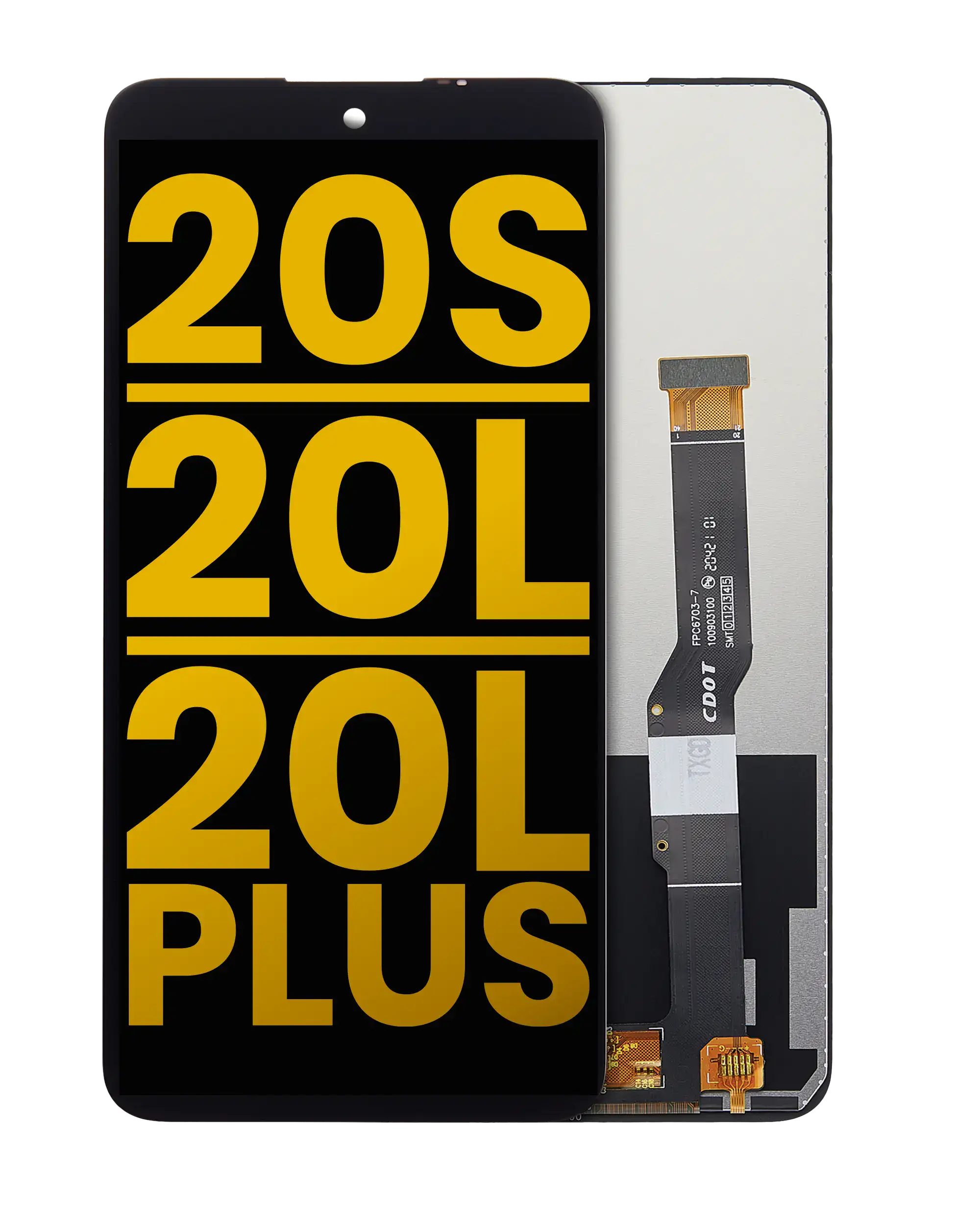 LCD Assembly Without Frame For TCL 20S / TCL 20L / TCL 20L Plus (Refurbished)
