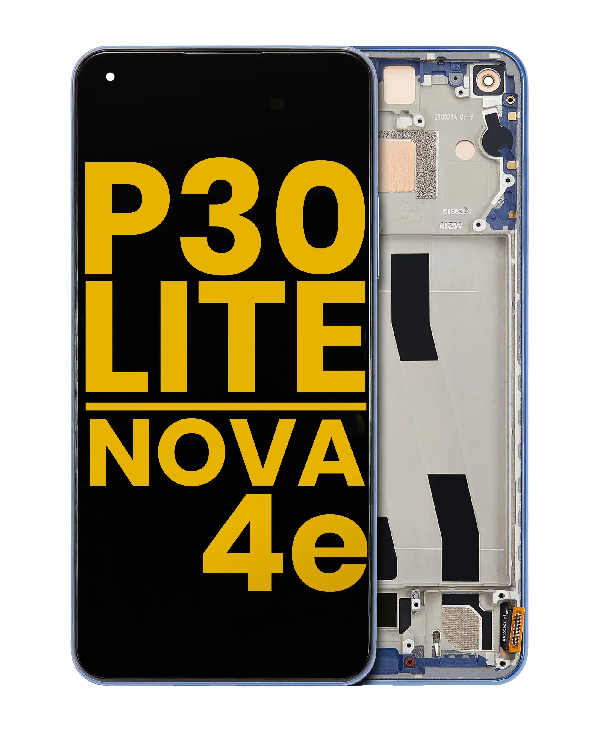 LCD Assembly With Frame For Huawei P30 Lite / Nova 4e (Refurbished) (4GB RAM) (Peacock Blue)