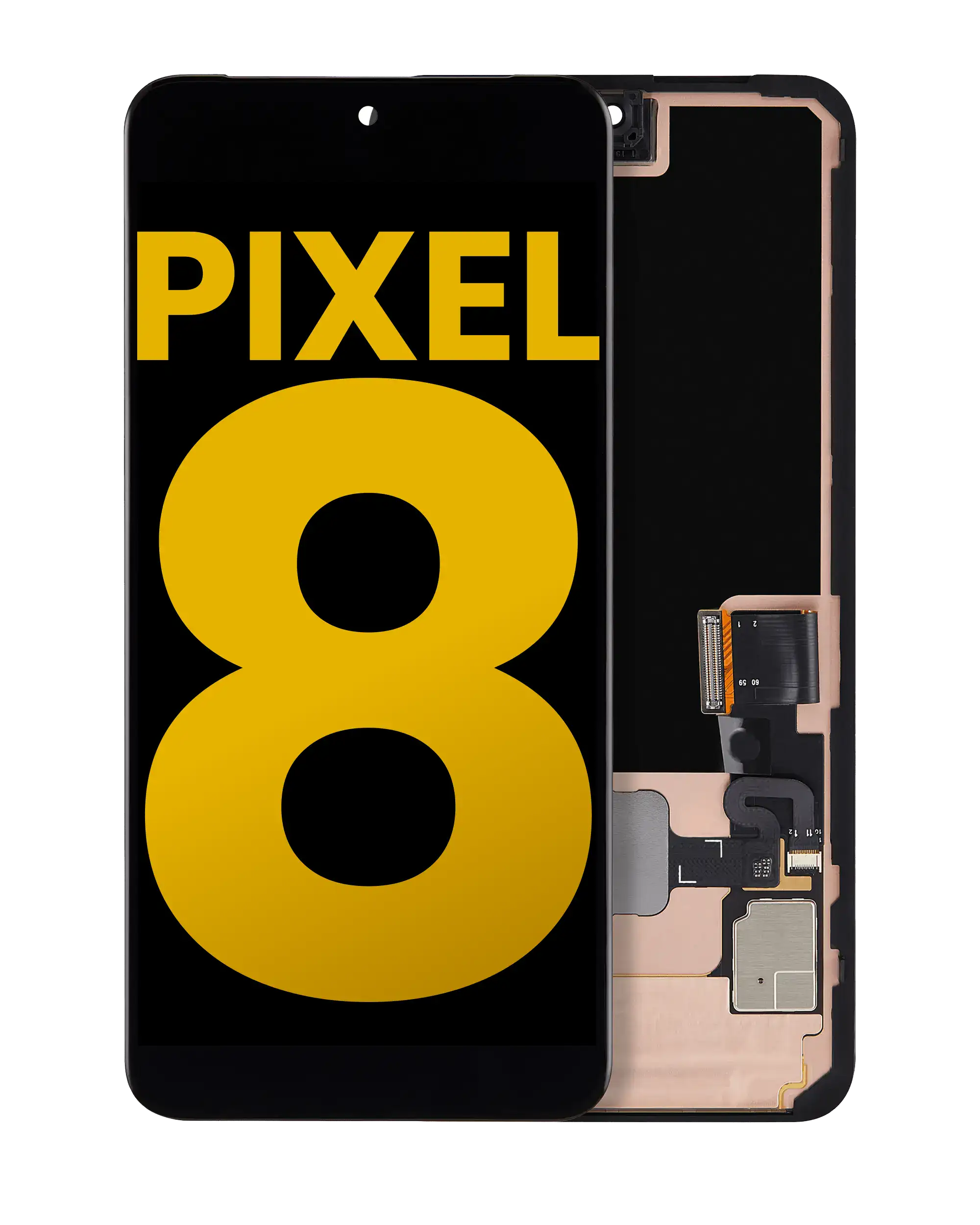 OLED Assembly With Frame (With Fingerprint Sensor) For Google Pixel 8 (Refurbished) (All Colors)