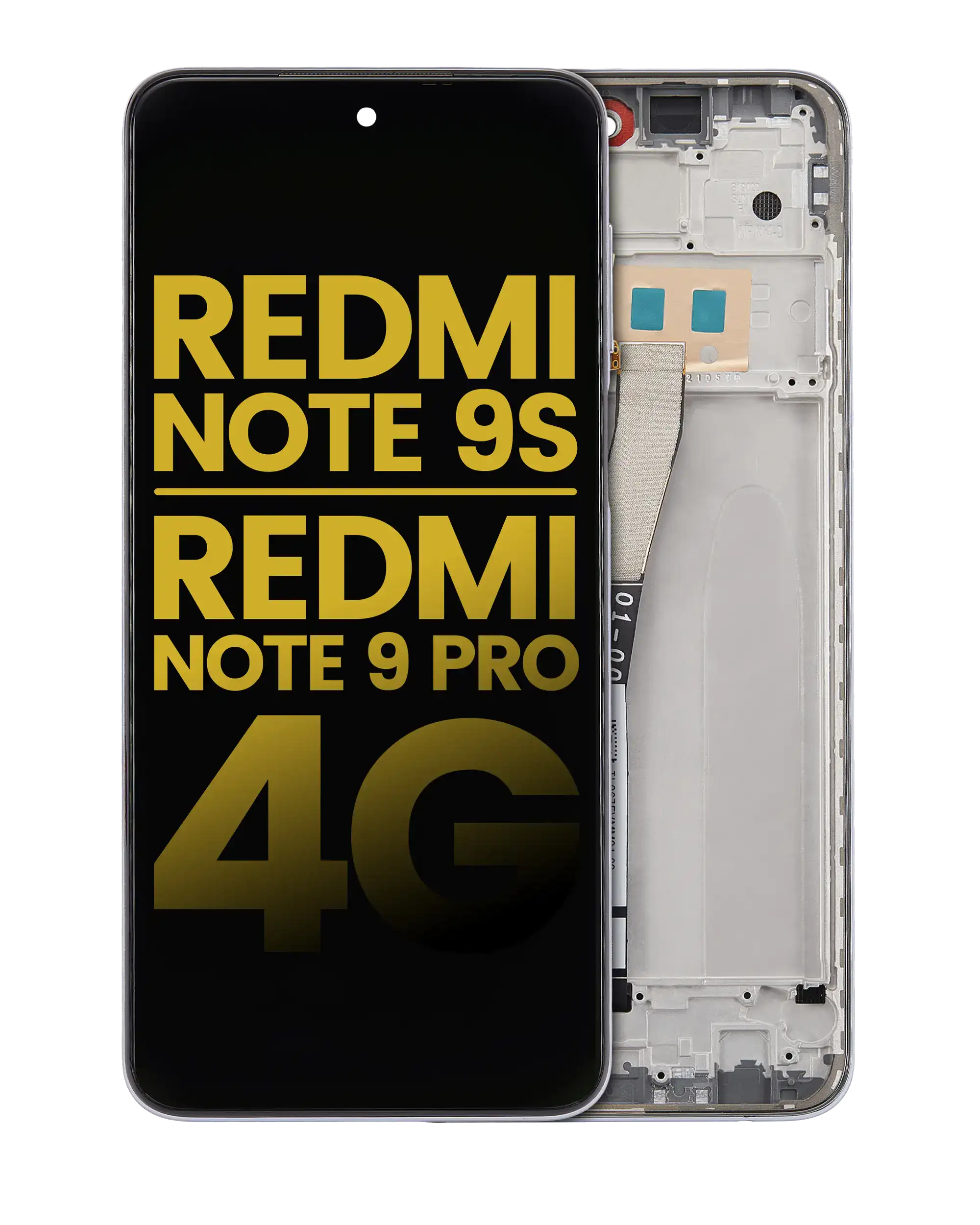 LCD Assembly With Frame For Xiaomi Redmi Note 9S / Redmi Note 9 Pro 4G (Refurbished) (Glacier White)