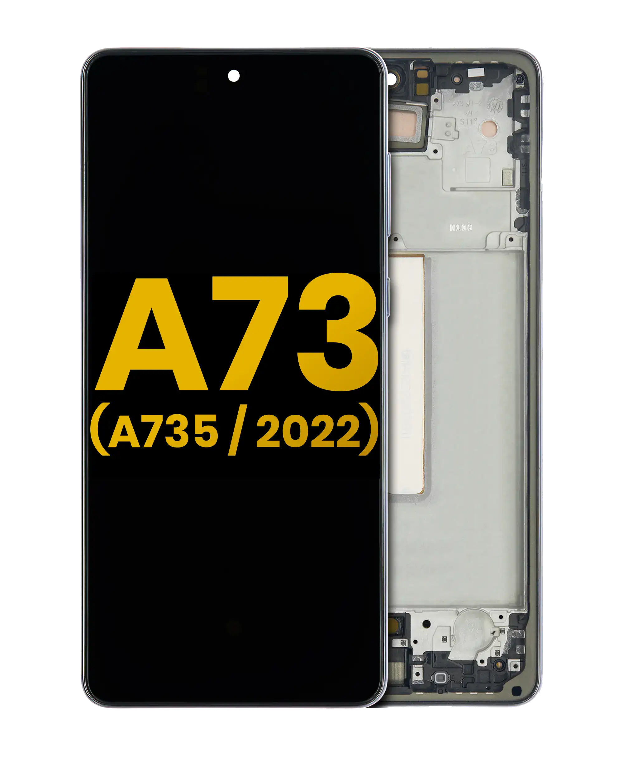 OLED Assembly With Frame For Samsung Galaxy A73 (A735 / 2022) (Refurbished) (Gray)