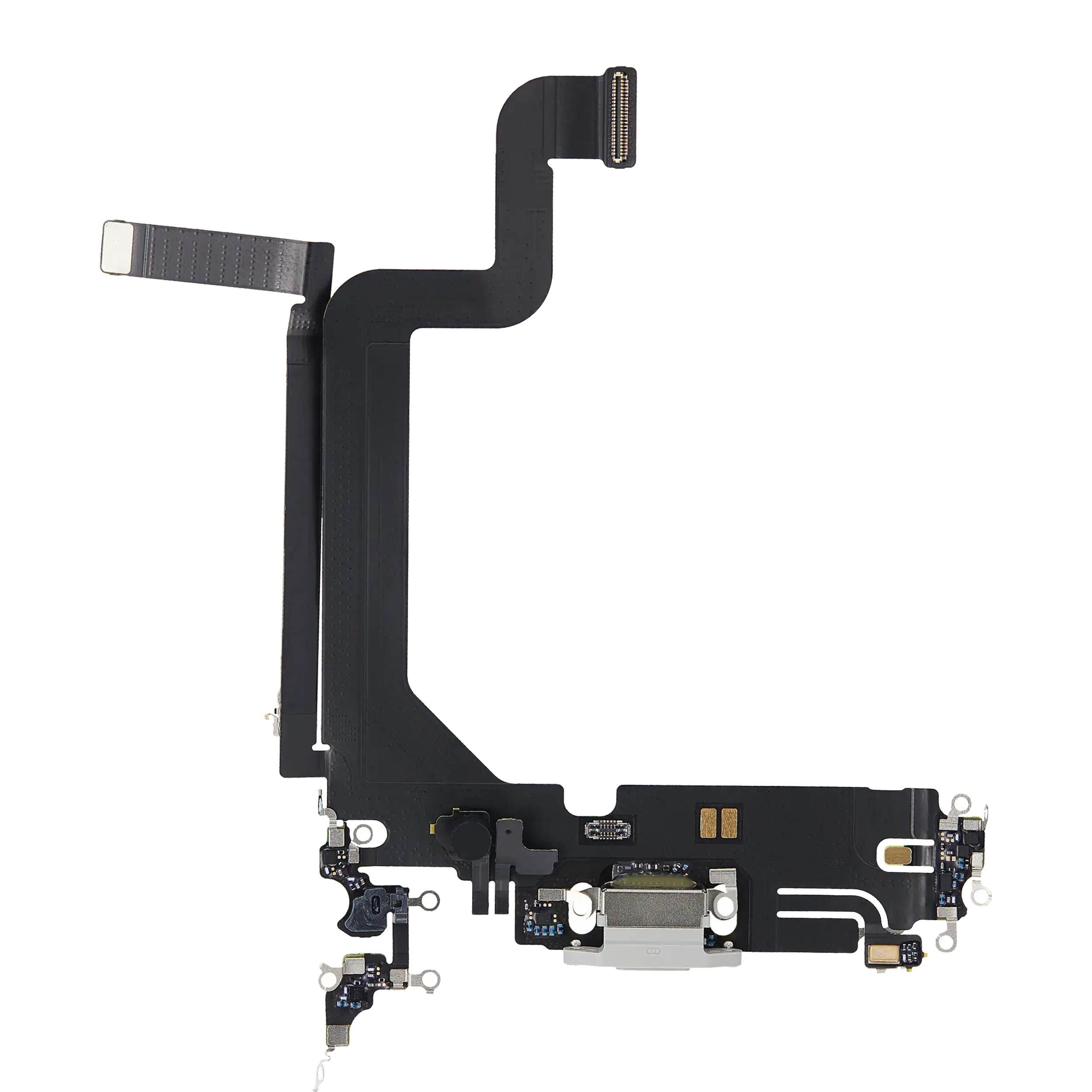 Charging Port Flex Cable For iPhone 14 Pro Max (Premium) (Silver)