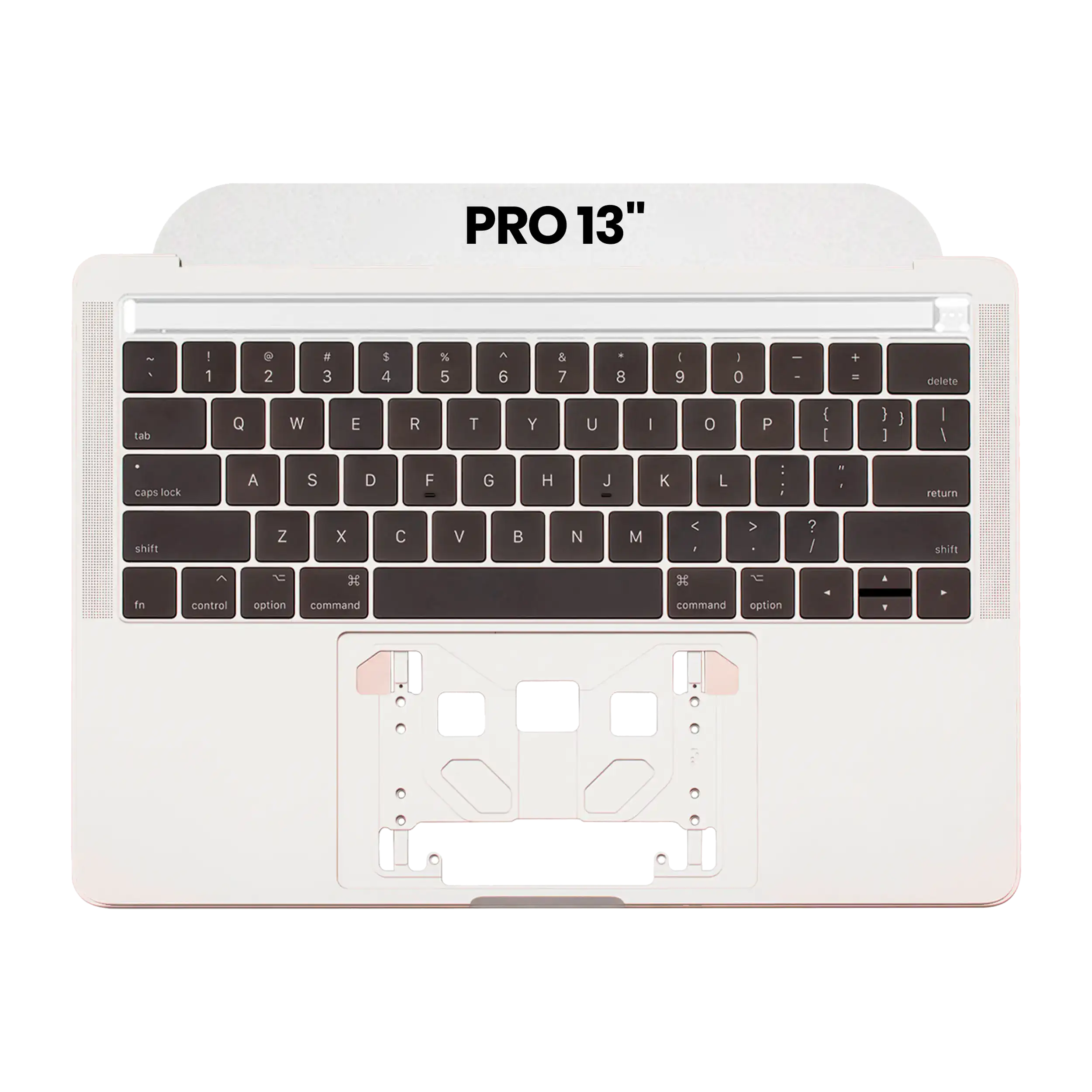 Top Case With Keyboard For MacBook Pro 13" A1706 (2016-2017) (US English) (Used OEM Pull: Grade New) (Silver)