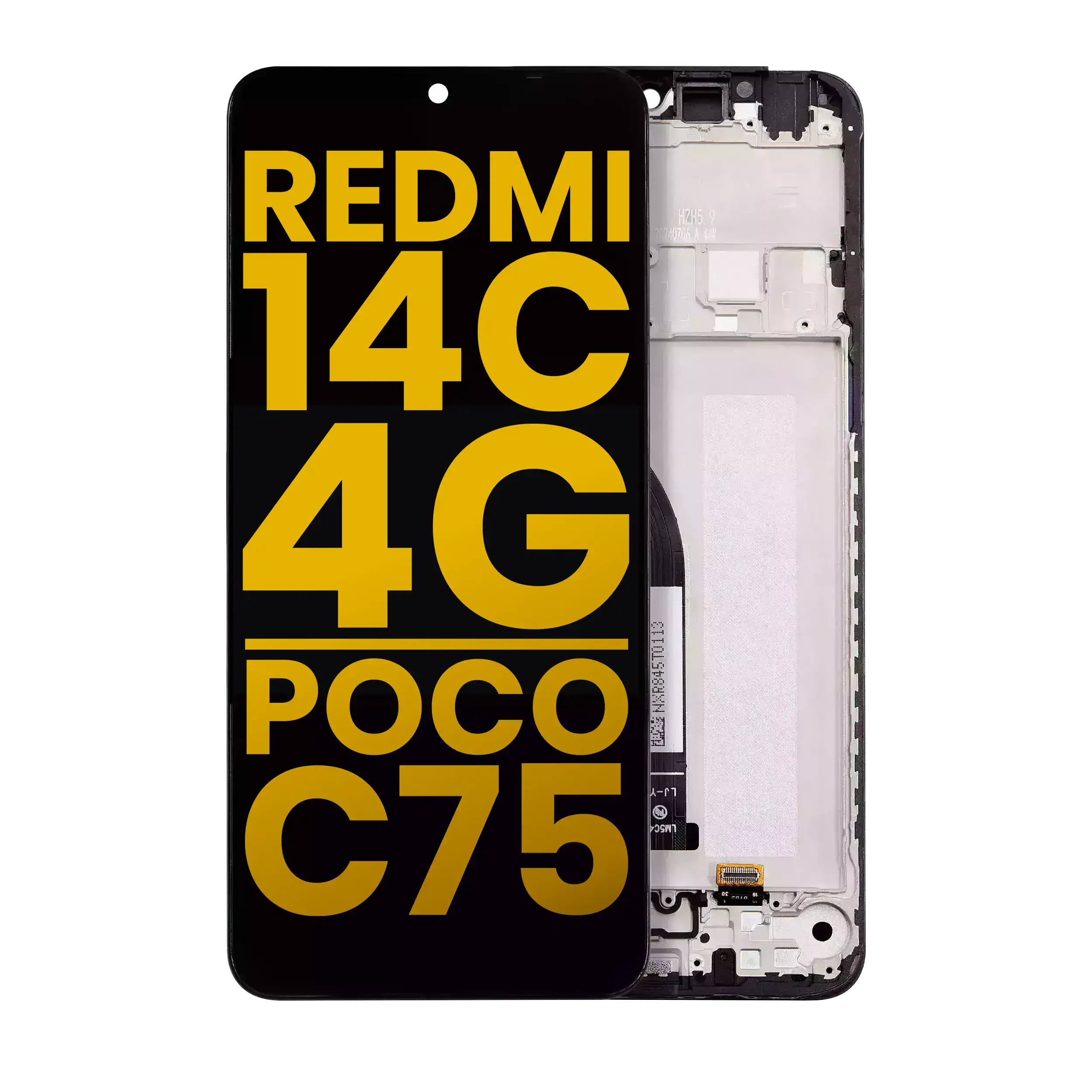 LCD Assembly With Frame For Xiaomi Redmi 14C 4G / Poco C75 (Refurbished) (All Colors)