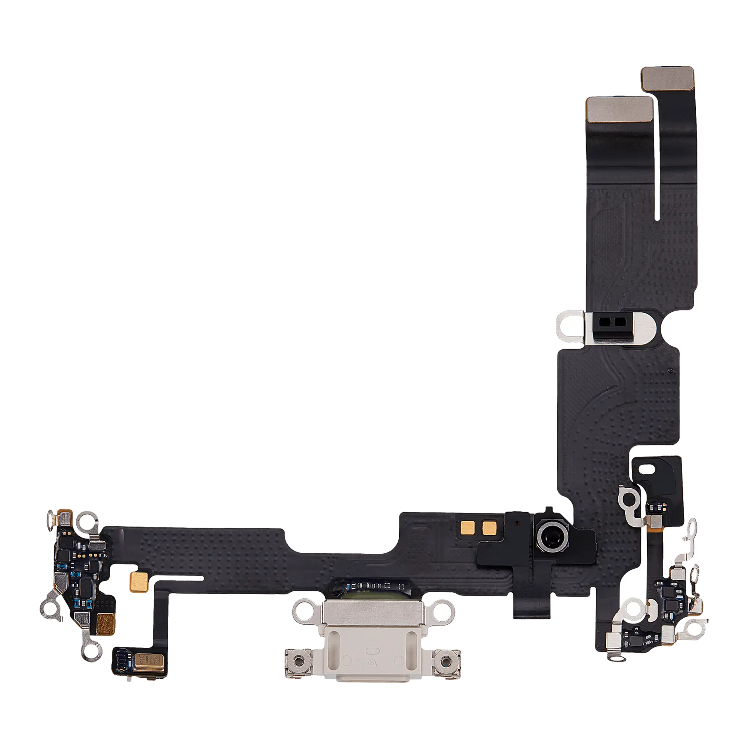 Charging Port Flex Cable For iPhone 14 Plus (Used OEM Pull) (Starlight)