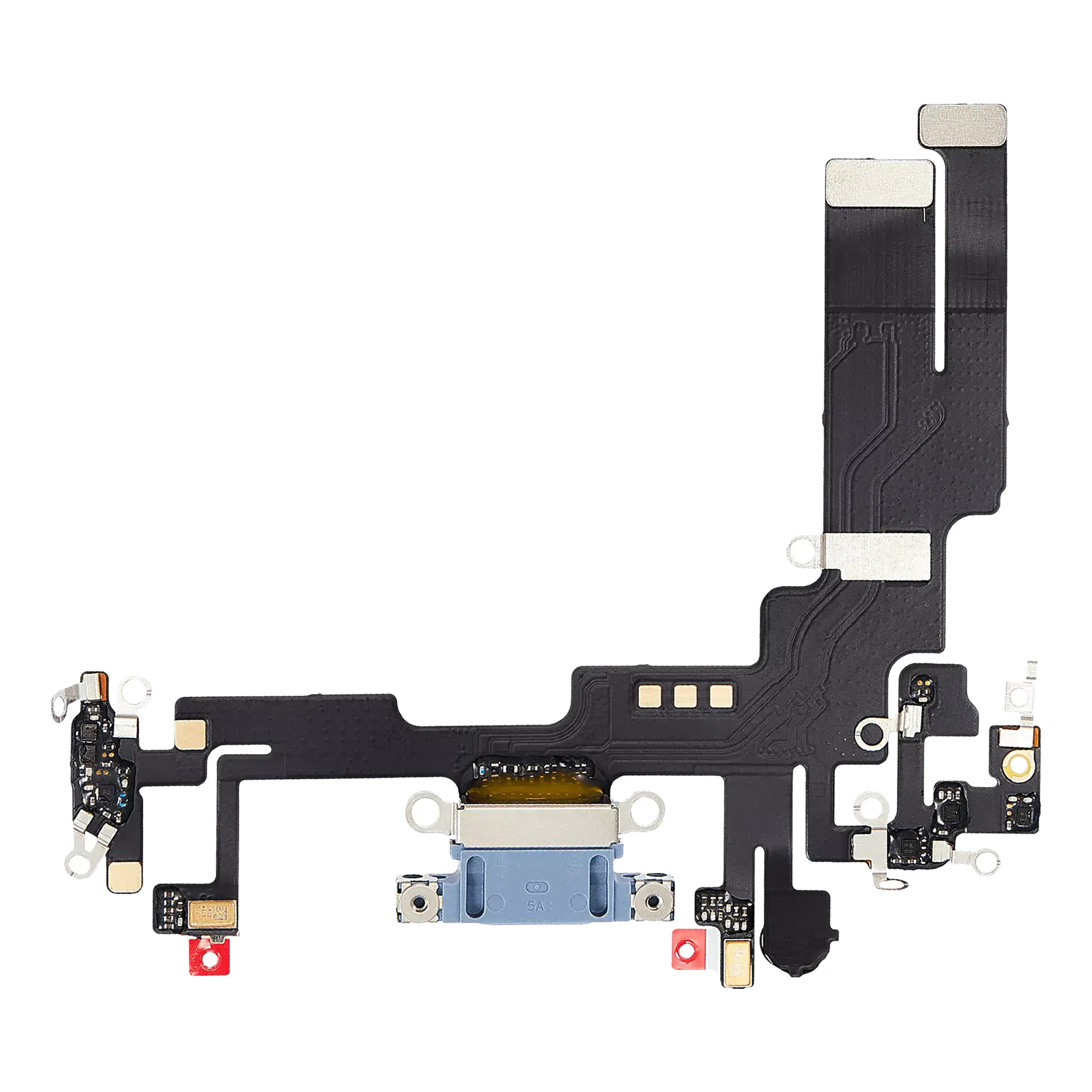 Charging Port Flex Cable For iPhone 14 (Used OEM Pull) (Blue)
