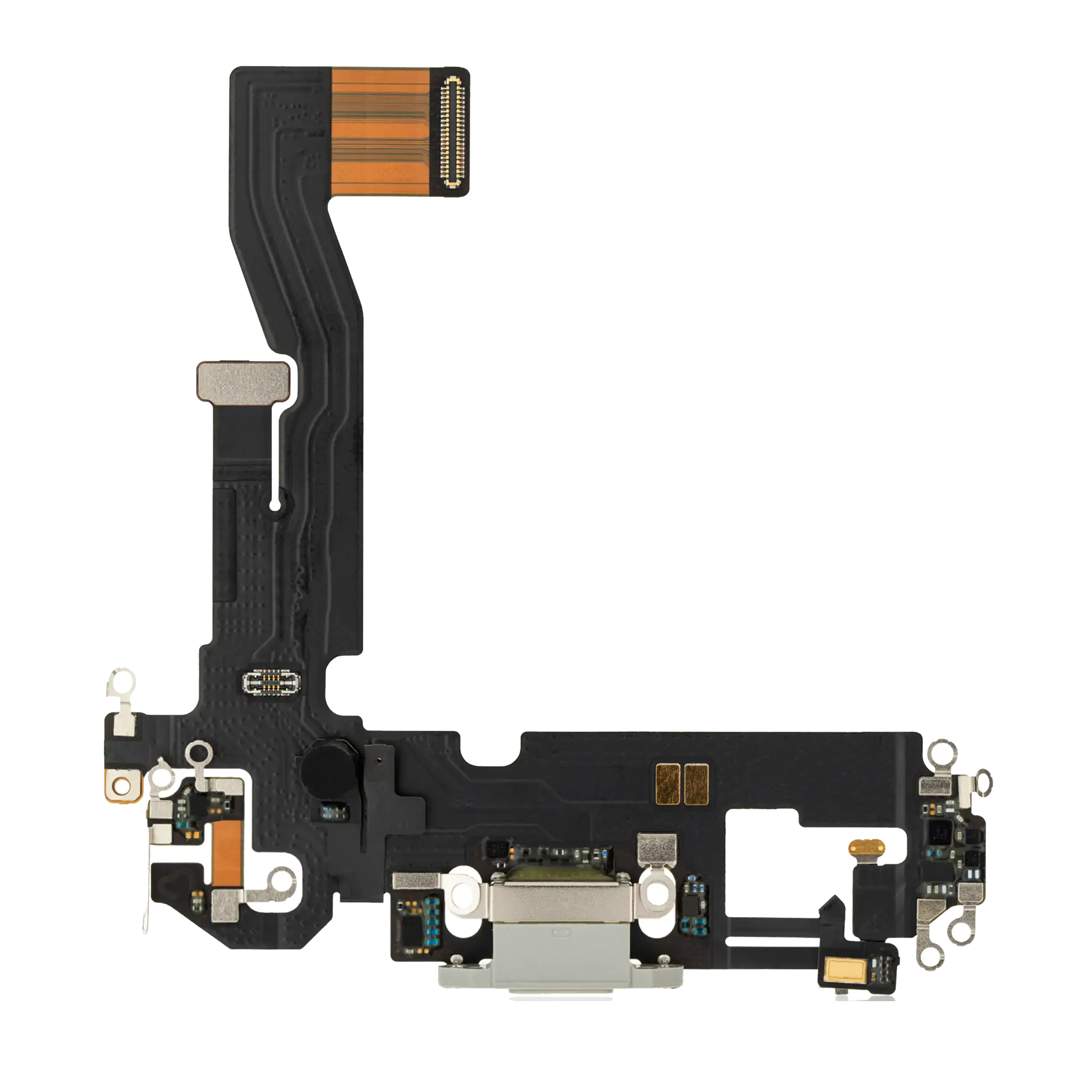 Charging Port Flex Cable For iPhone 12 Pro (Premium) (Silver)