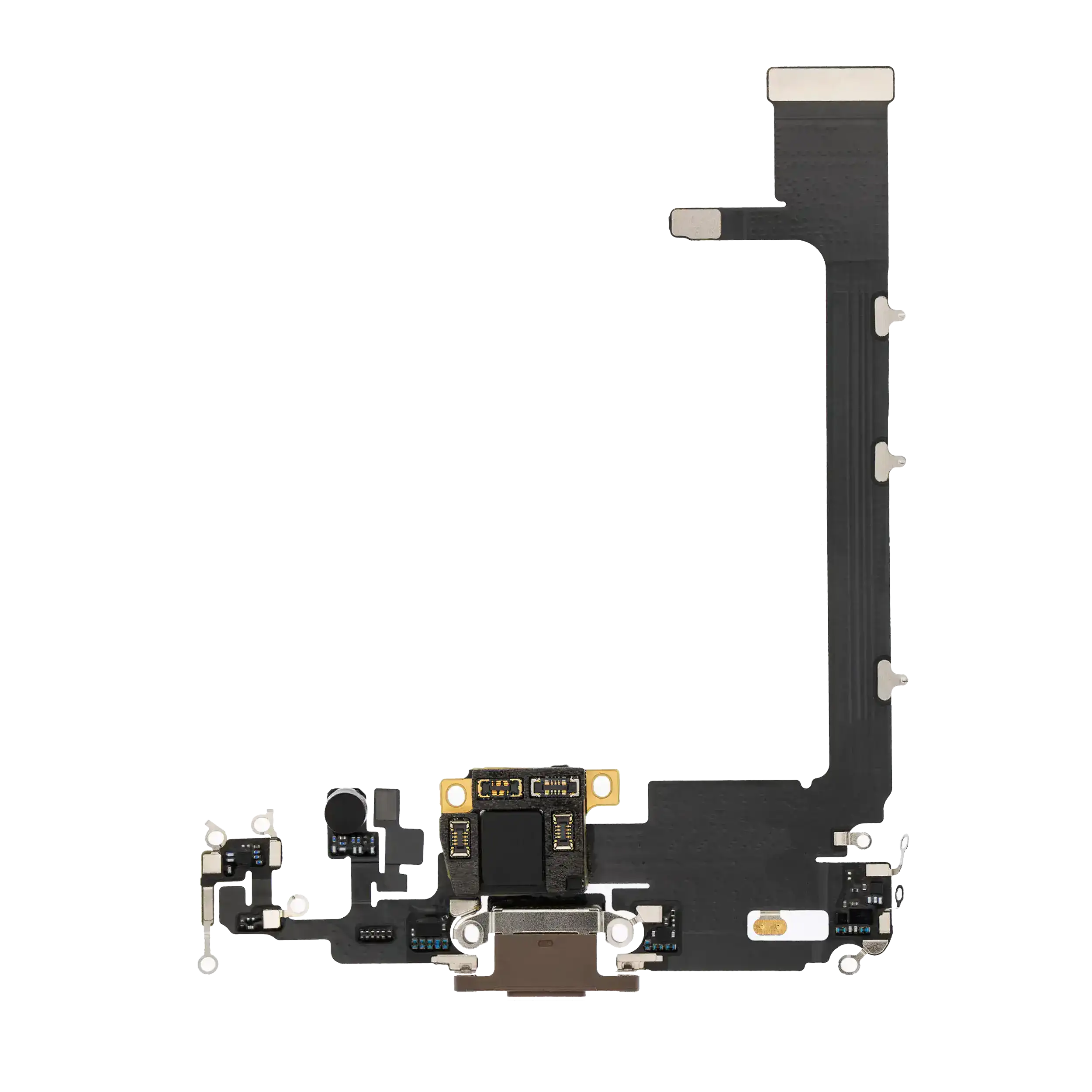 Charging Port Flex Cable With Board For iPhone 11 Pro Max (Premium) (Gold)