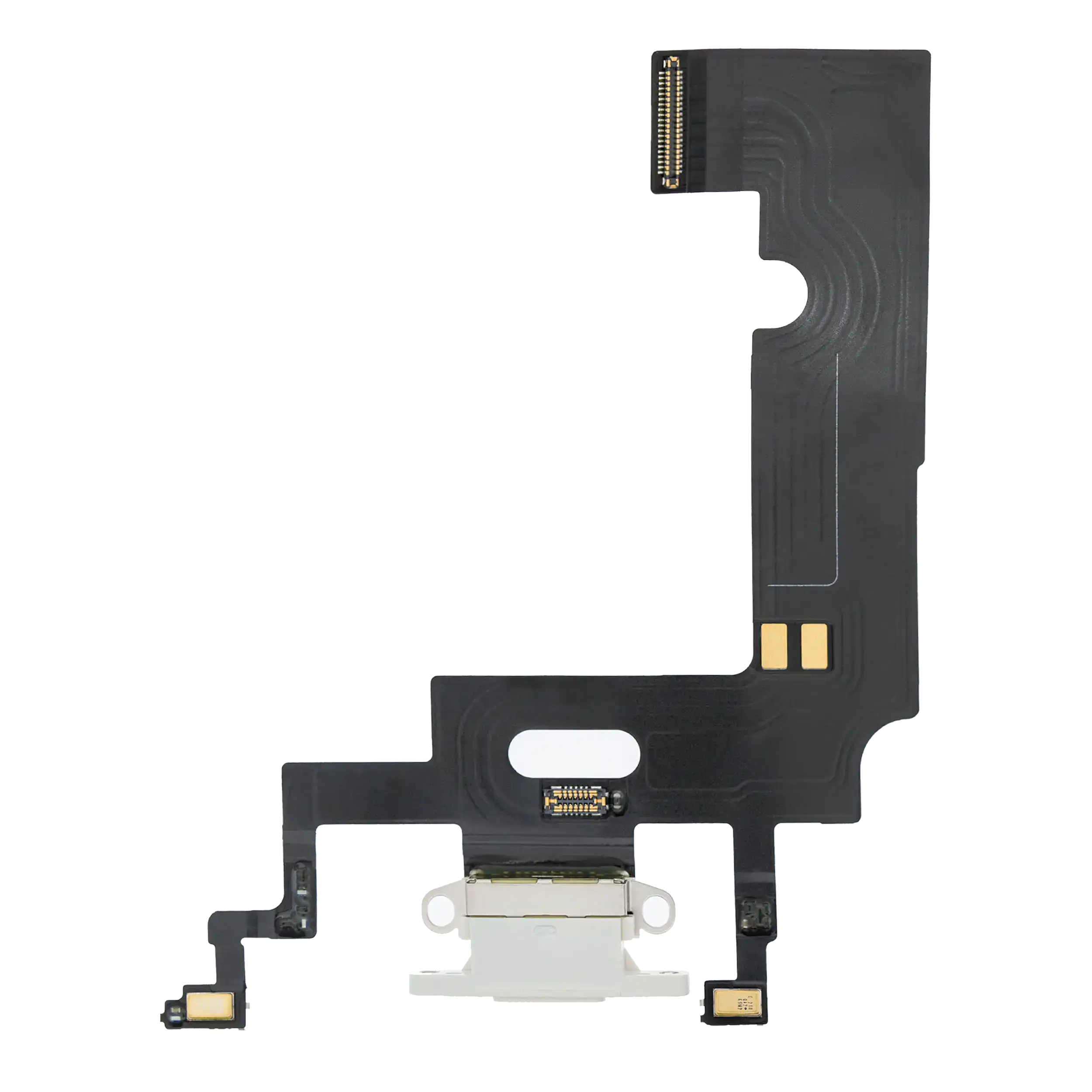 Charging Port Flex Cable For iPhone XR (Premium) (White)