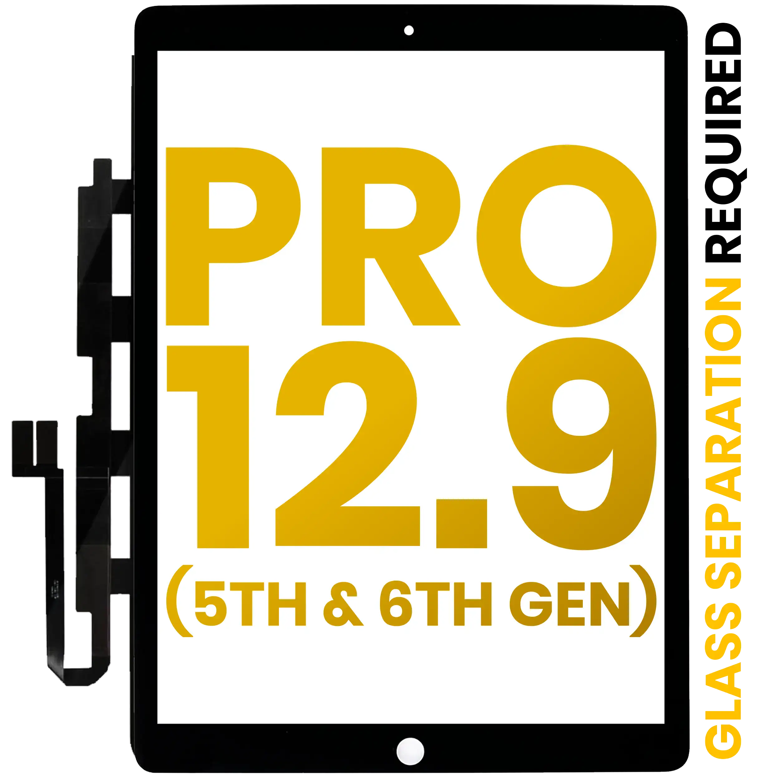 Digitizer For iPad Pro 12.9" 5th Gen (2021) / 12.9" 6th Gen (2022) (Glass Separation Required) (Premium) (All Colors)