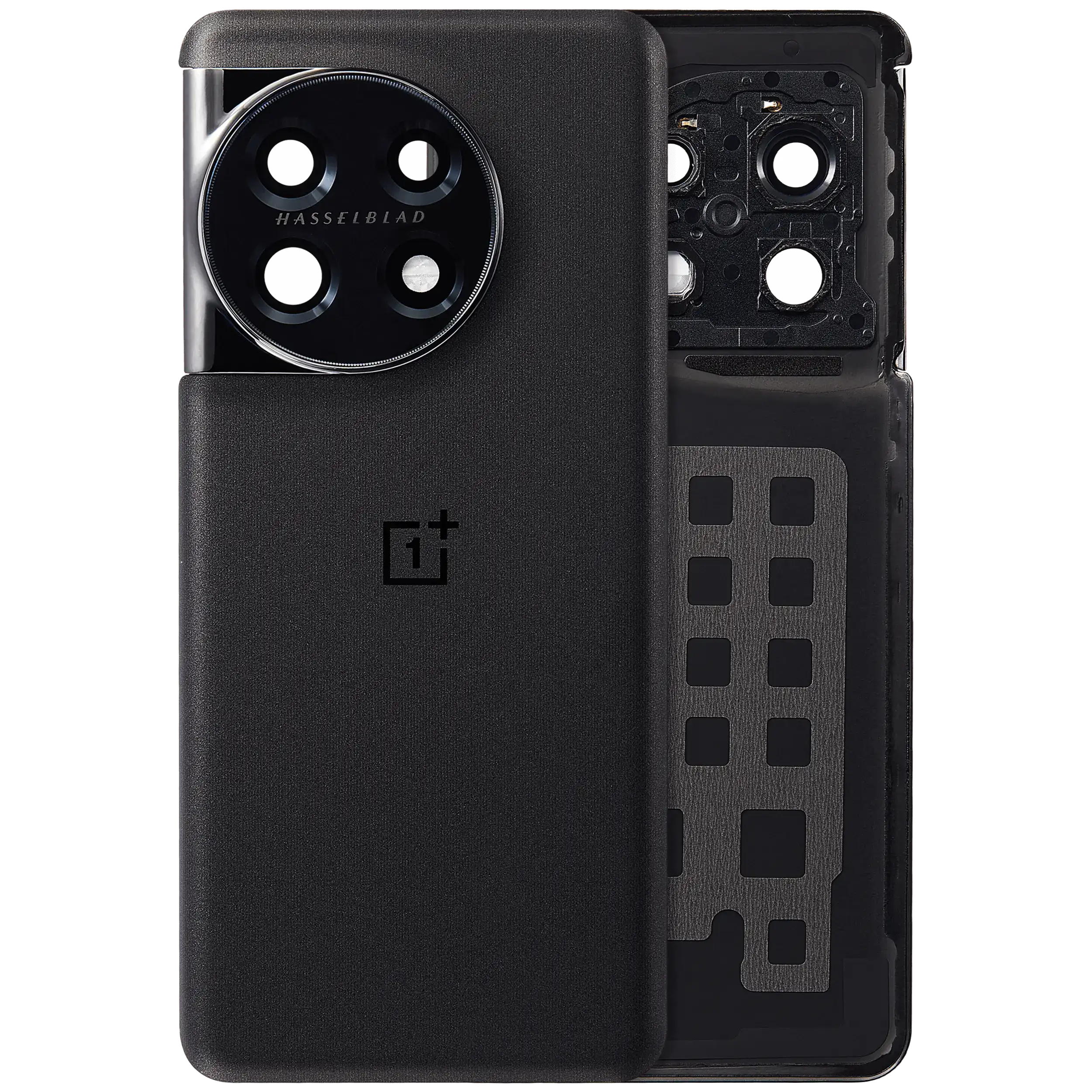 Back Cover Glass With Camera Lens Bracket For OnePlus 11 (Titan Black)