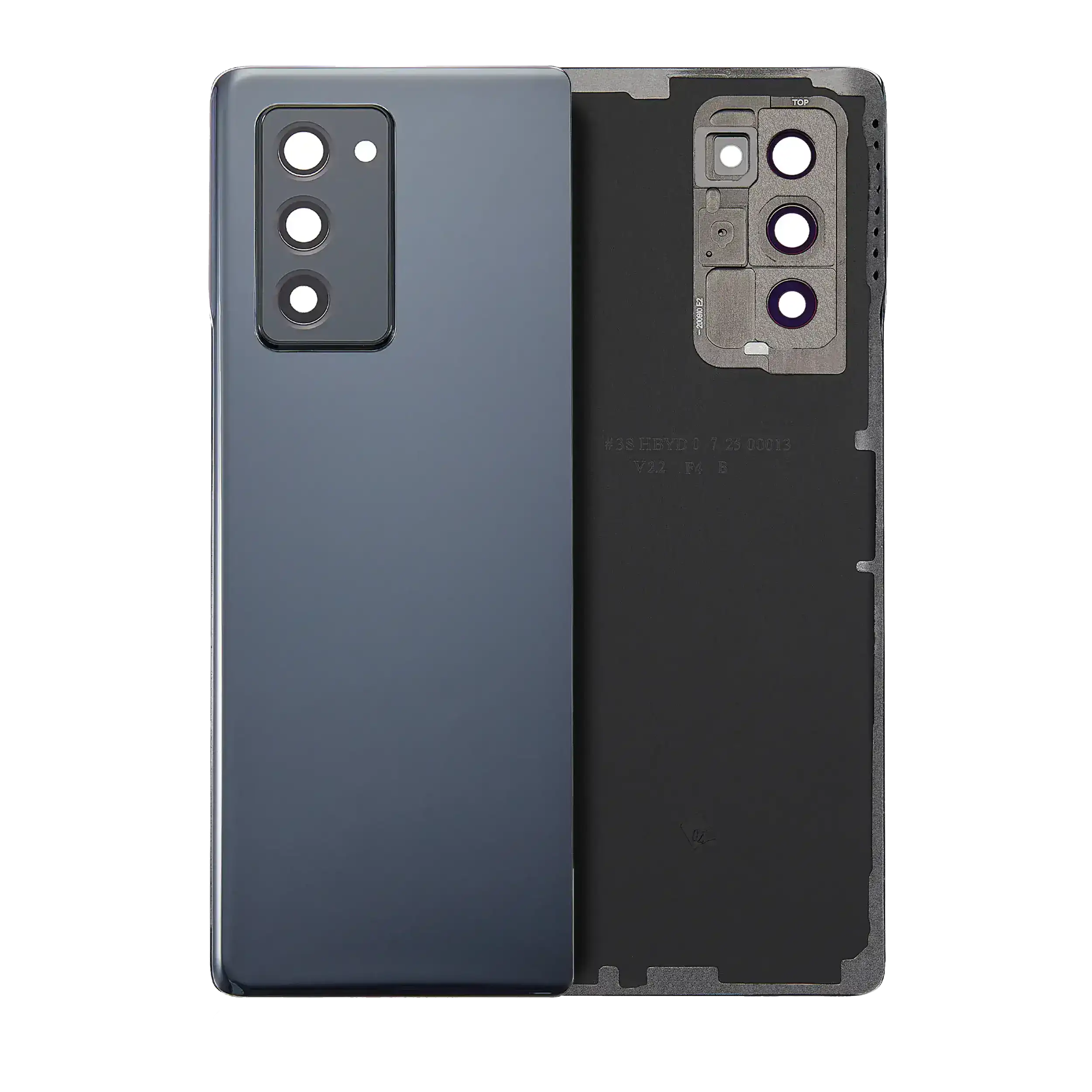 Back Cover Glass With Camera Lens For Samsung Galaxy Z Fold 2 5G (Service Pack) (Mystic Black)