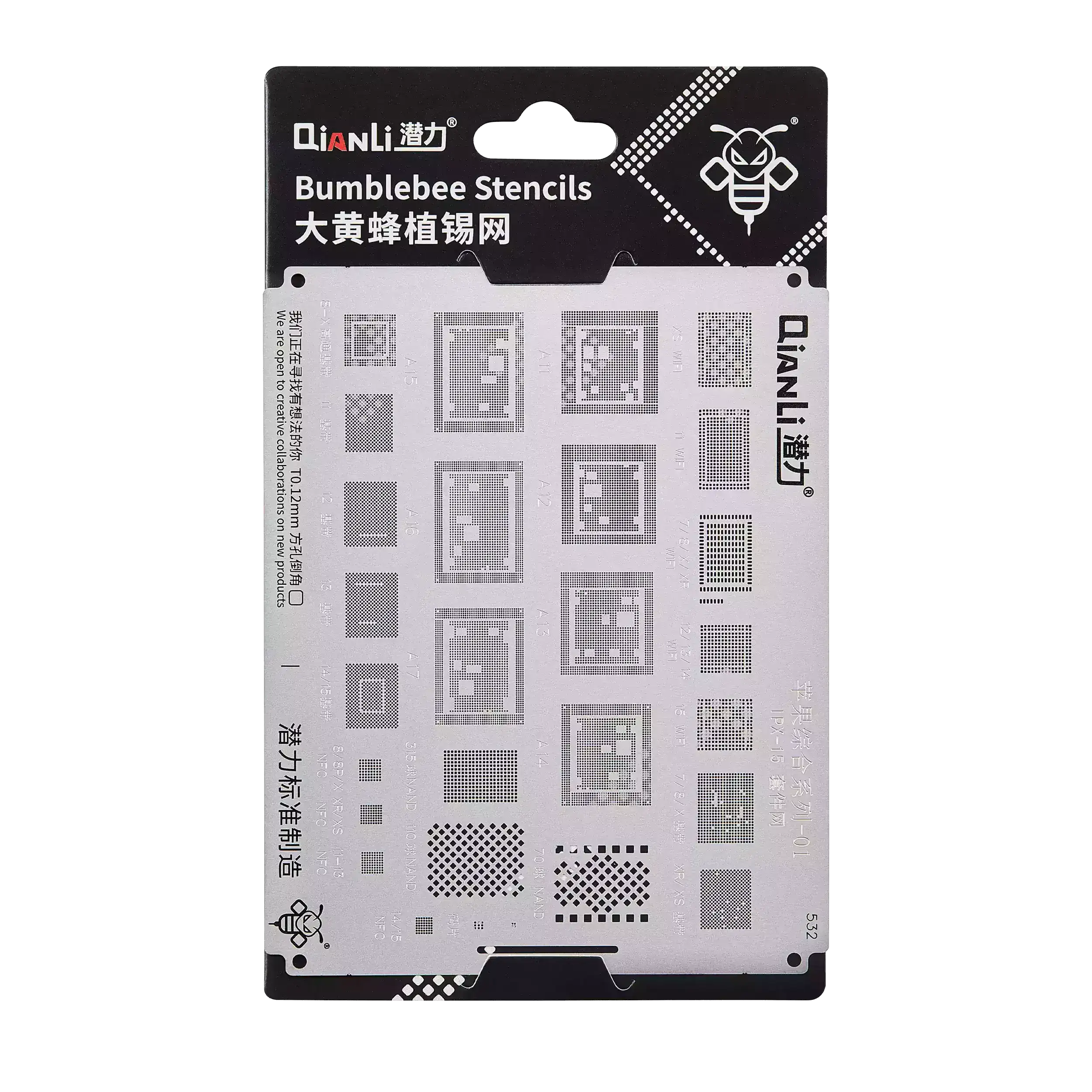 Bumblebee Stencil (QS532) For iPhone X-15 (Qianli)