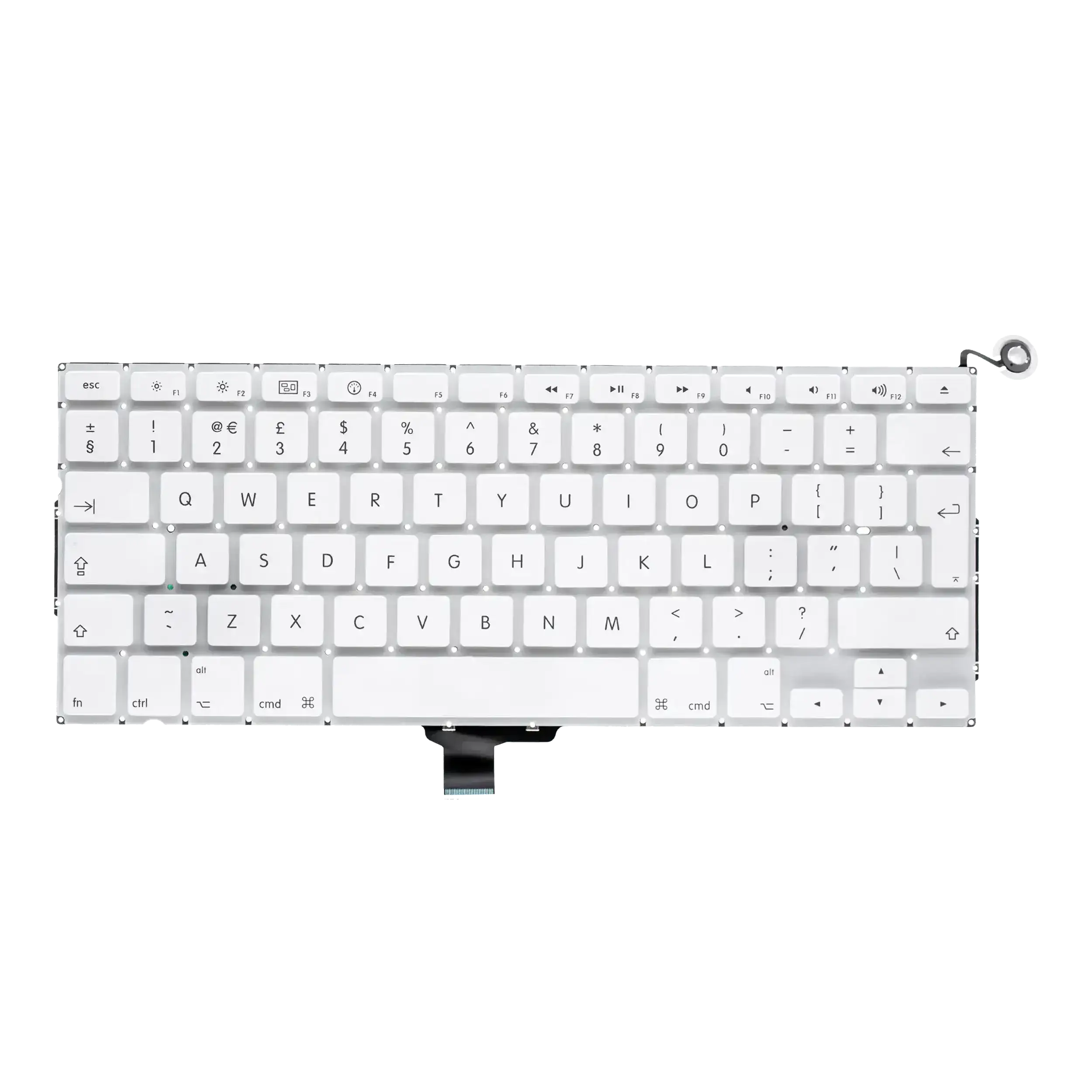 Keyboard W/ Backlight & Screws For MacBook  13" A1342 (2009-2010) (UK English)