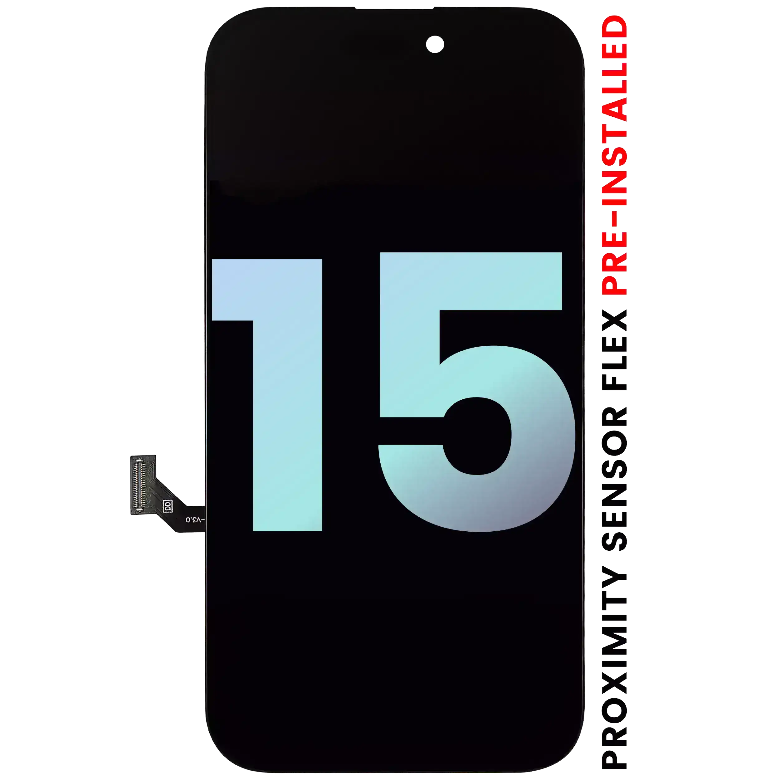 OLED Assembly With Proximity Sensor Flex Pre-Installed For iPhone 15 (Service Pack)