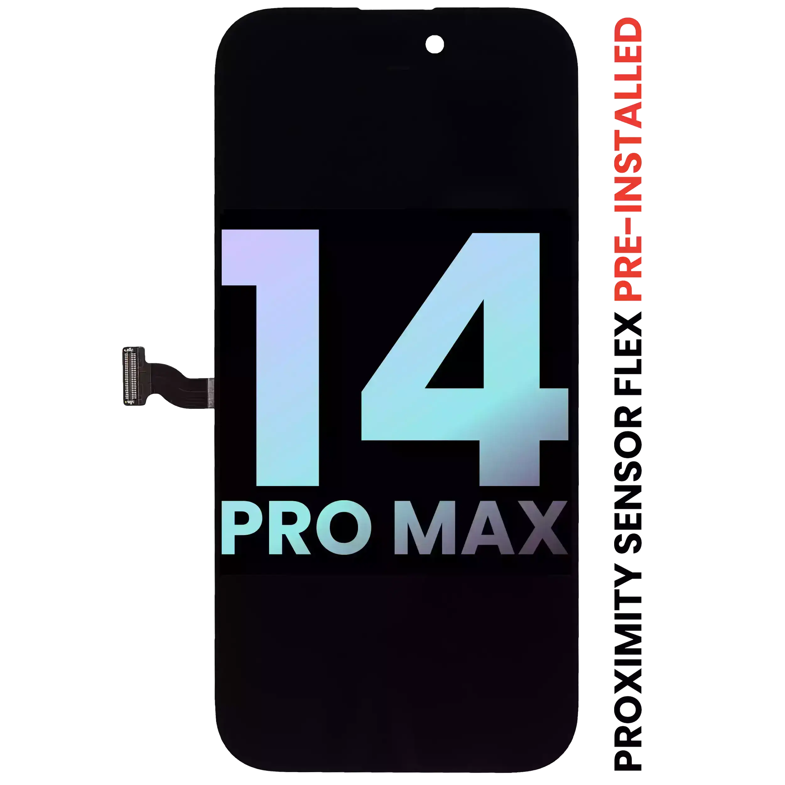 OLED Assembly With Proximity Sensor Flex Pre-Installed For iPhone 14 Pro Max (Service Pack)