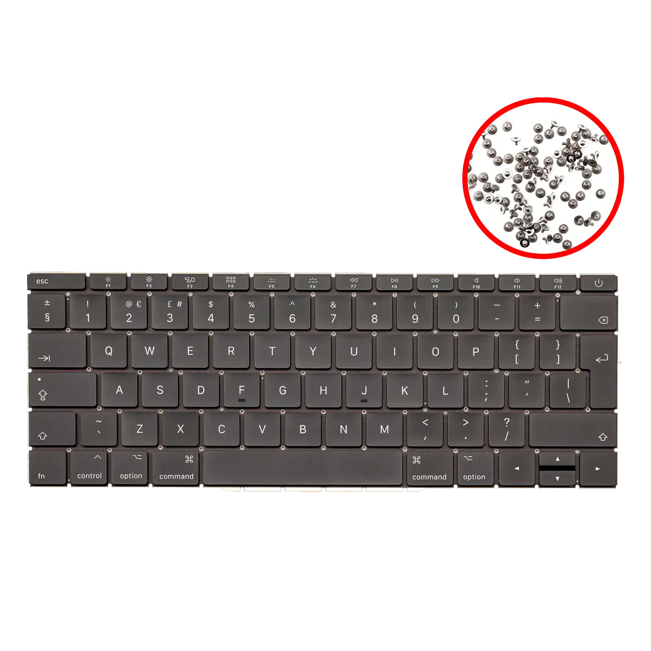 Keyboard W/ Backlight & Screws For MacBook Pro 13" A1708 (2016-2017) (UK English)