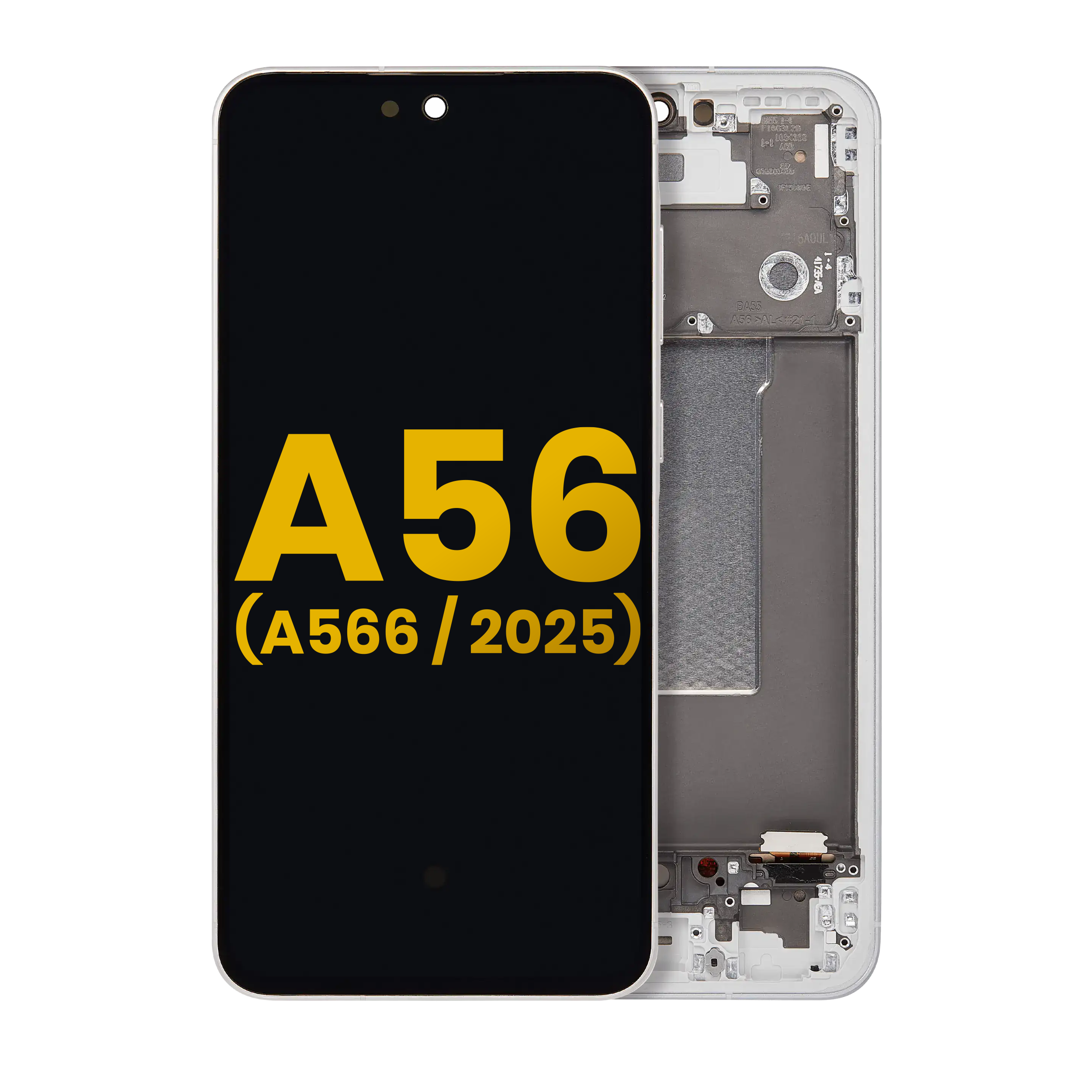 OLED Assembly With Frame For Samsung Galaxy A56 5G (A566 / 2025) (Refurbished) (Lightgray)