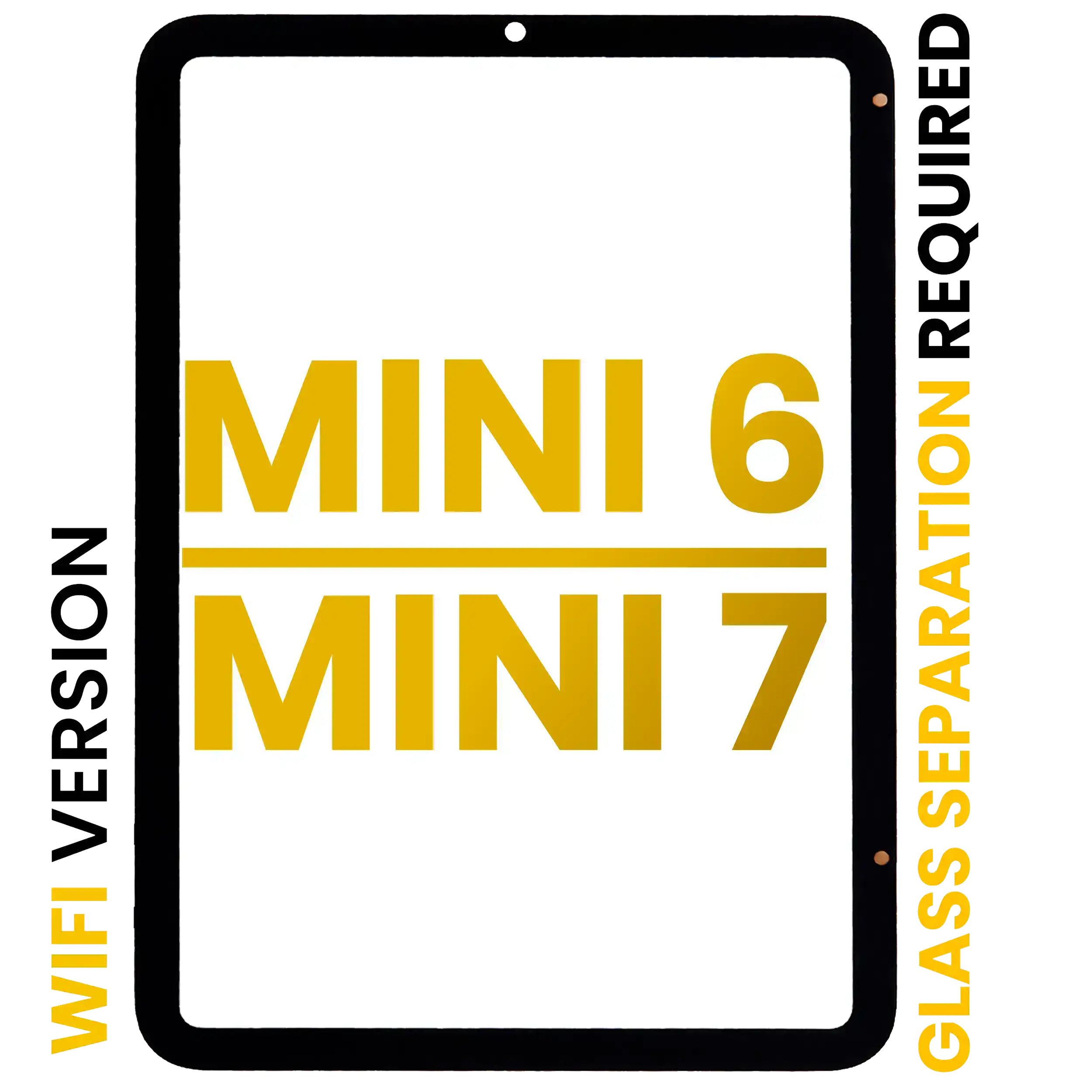 Front Glass For iPad Mini 6 (2021) / Mini 7 (2024) (Glass Separation Required) (WiFi Only) (Premium) (All Colors)