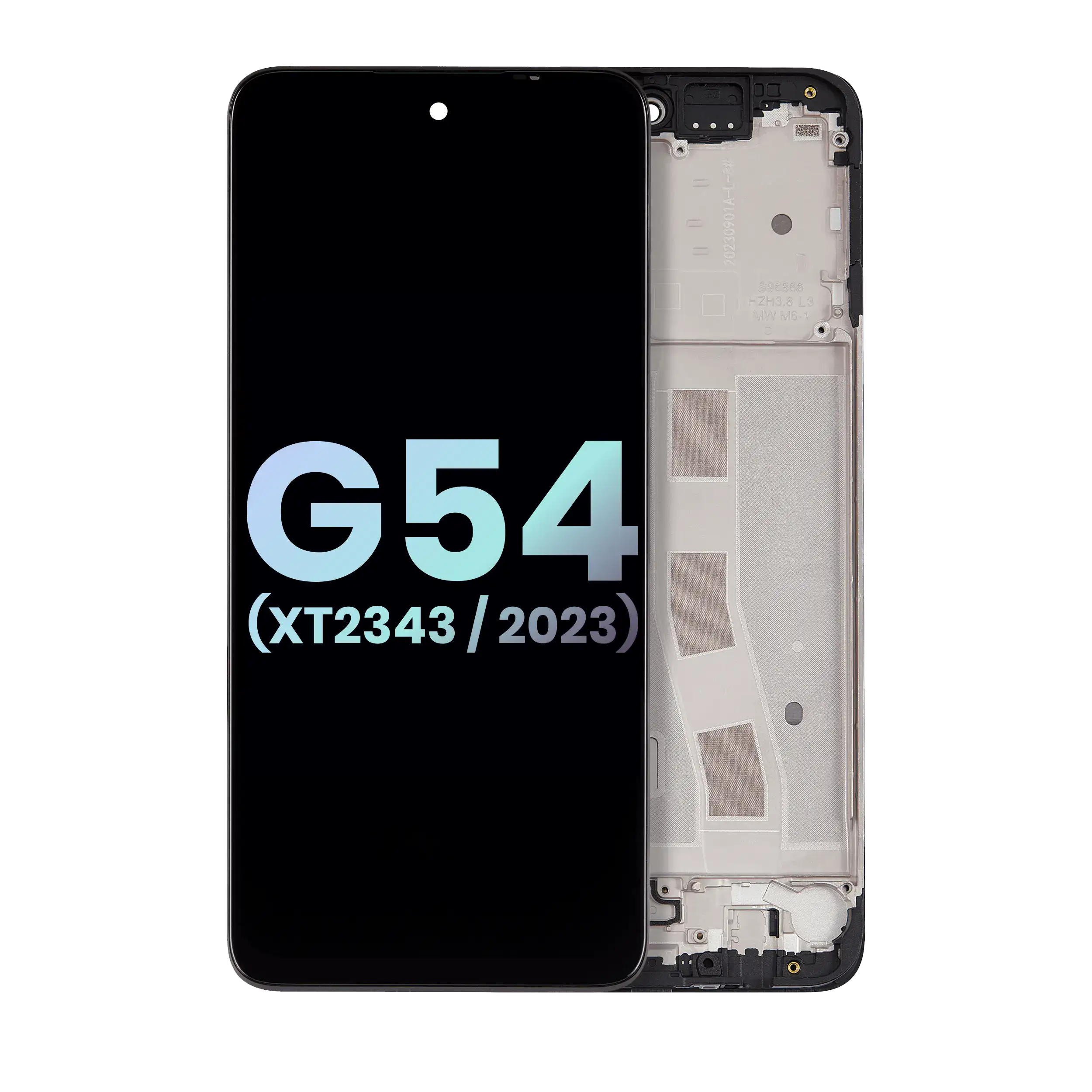LCD Assembly With Frame For Moto G54 (XT2343 / 2023) (Genuine OEM) (Black)
