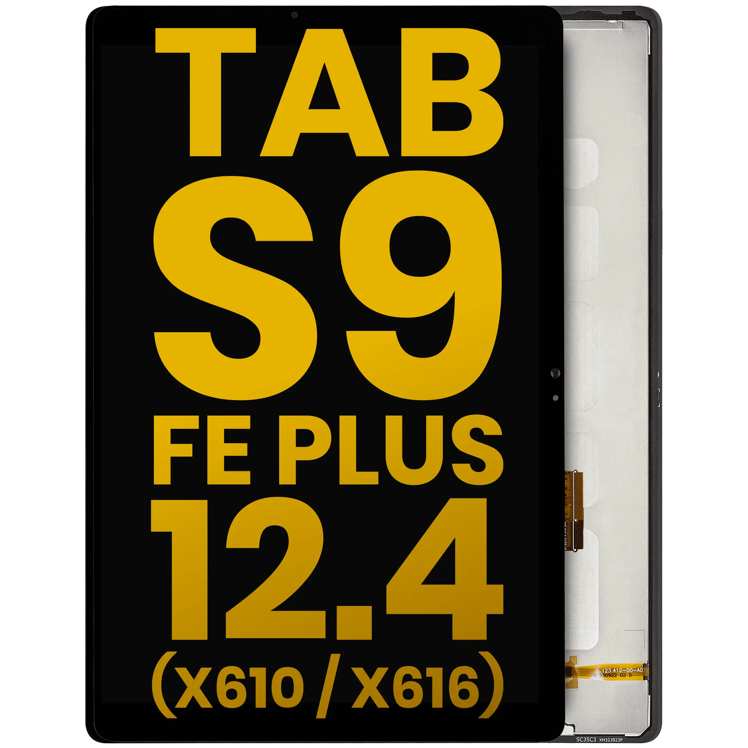LCD Assembly Without Frame For Samsung Galaxy Tab S9 FE Plus 12.4" (X610 / X616) (2023) (Refurbished) (Black)
