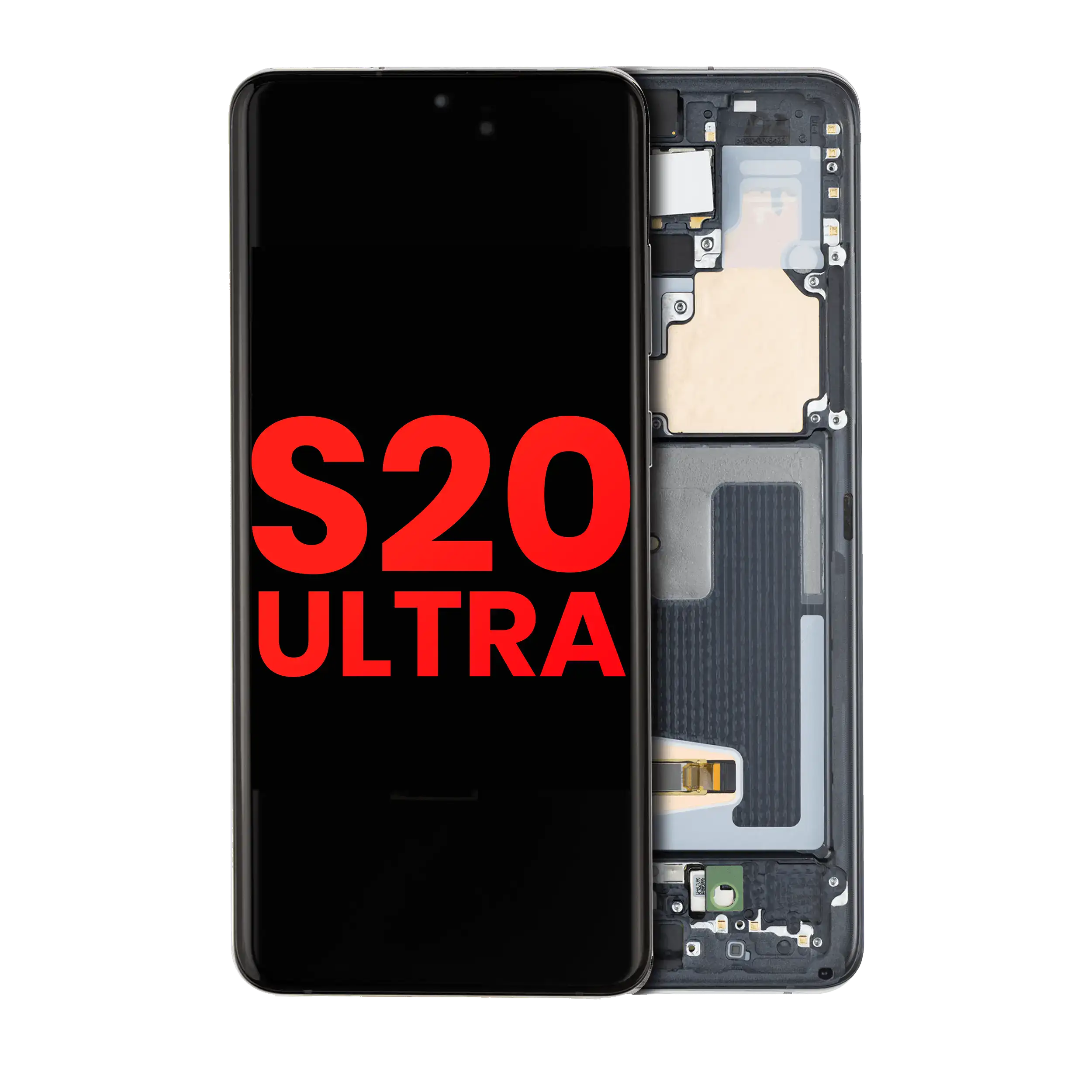 OLED Assembly With Frame For Samsung Galaxy S20 Ultra 5G (Aftermarket Plus) (Cosmic Black)