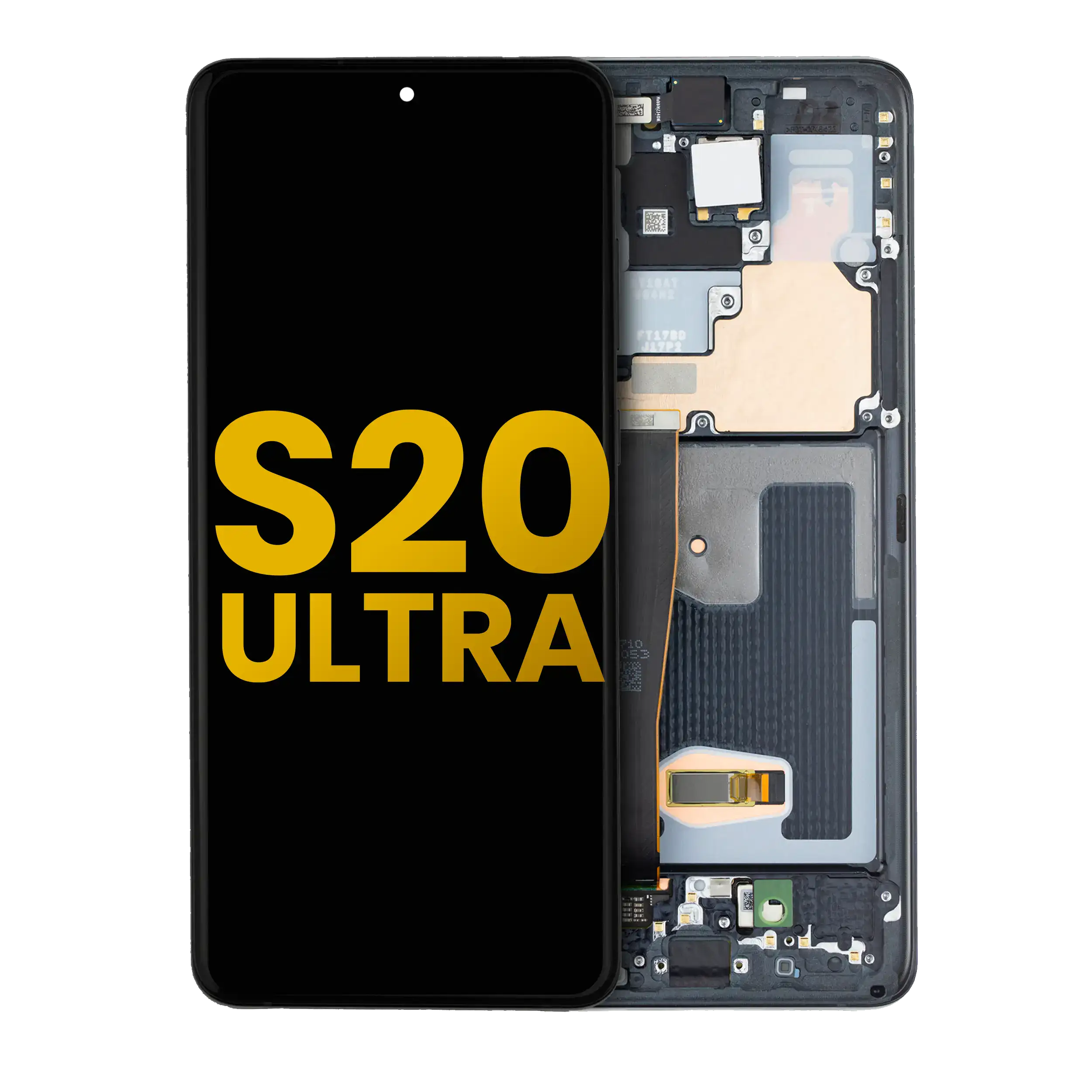 OLED Assembly With Frame For Samsung Galaxy S20 Ultra 5G (Refurbished) (Cosmic Black)