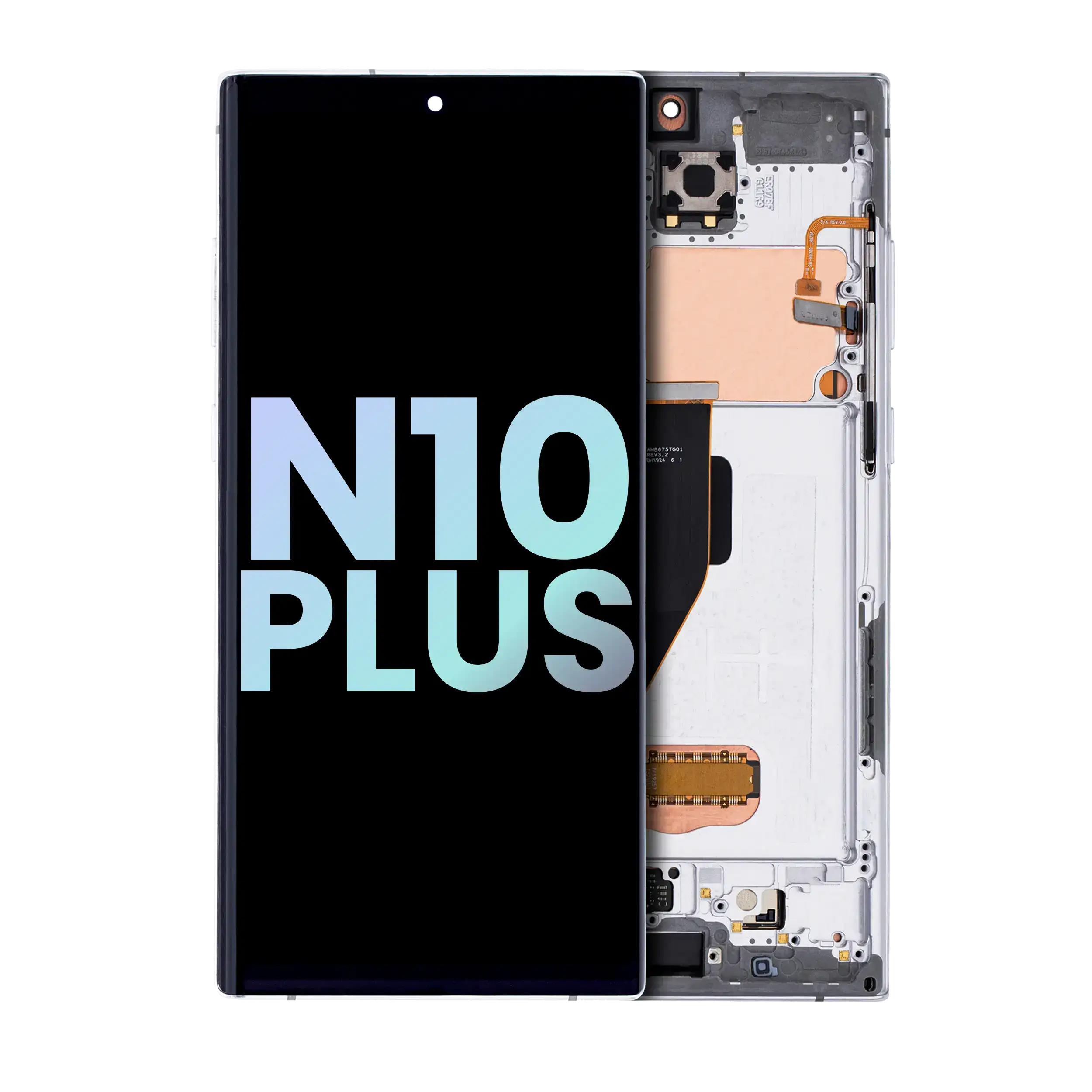 OLED Assembly With Frame For Samsung Galaxy Note 10 Plus / 5G (Service Pack) (Aura White)