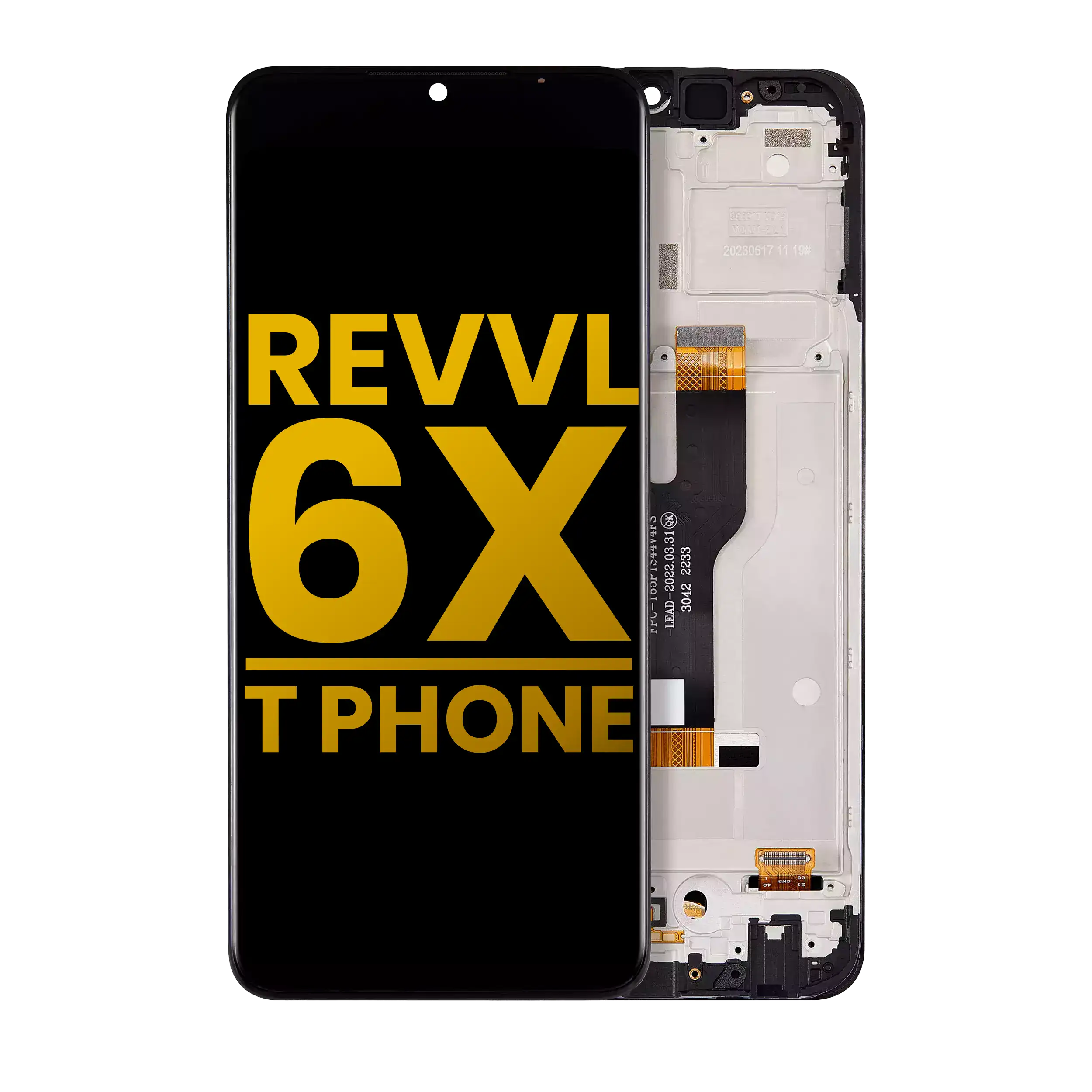 LCD Assembly With Frame For T-Mobile Revvl 6X 5G / T Phone (Refurbished) (All Colors)
